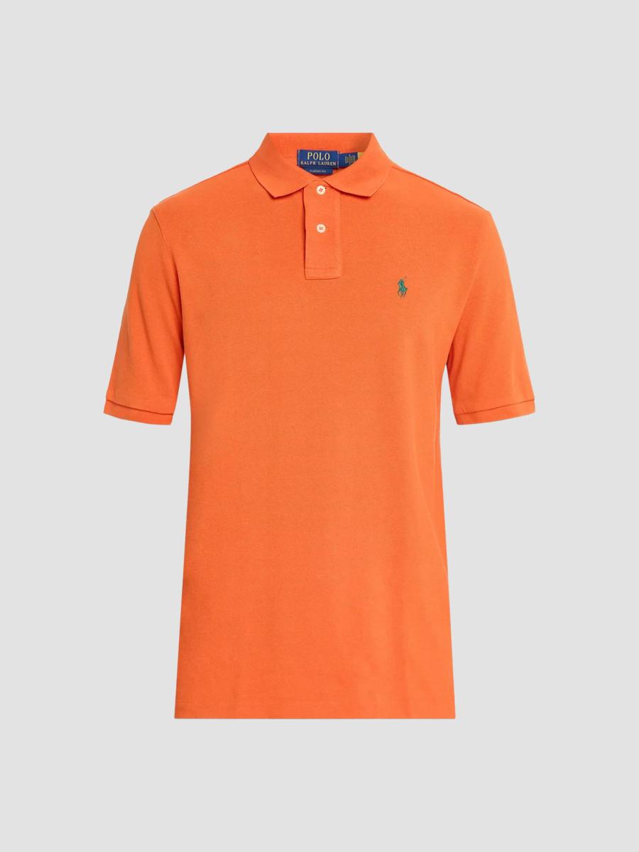 Polo Ralph Lauren Men's The Iconic Cotton Mesh Polo Shirt In Orange