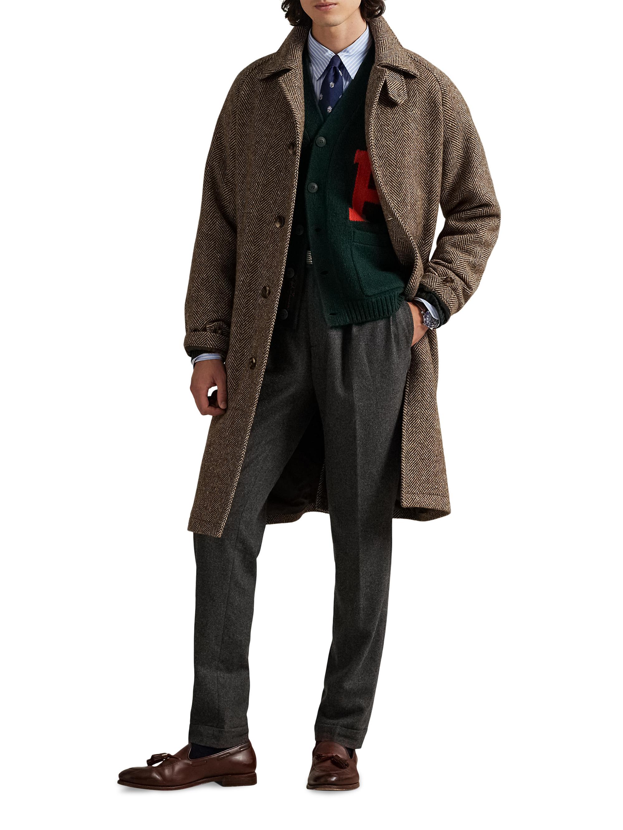 Polo Ralph Lauren Donegal Tweed Balmacaan Coat | Saks Fifth Avenue