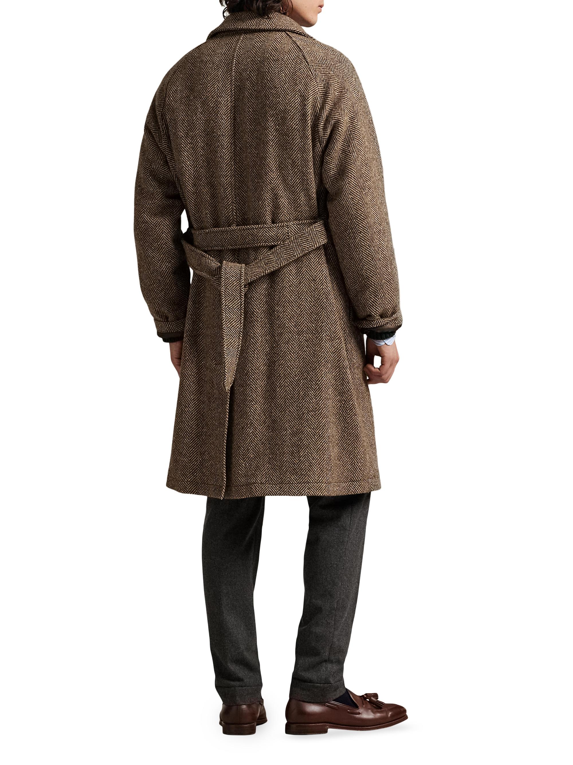 専用　Ralph Lauren　Single Raglan Tweed Coat Houndstooth Wool-Blend Tweed Coat