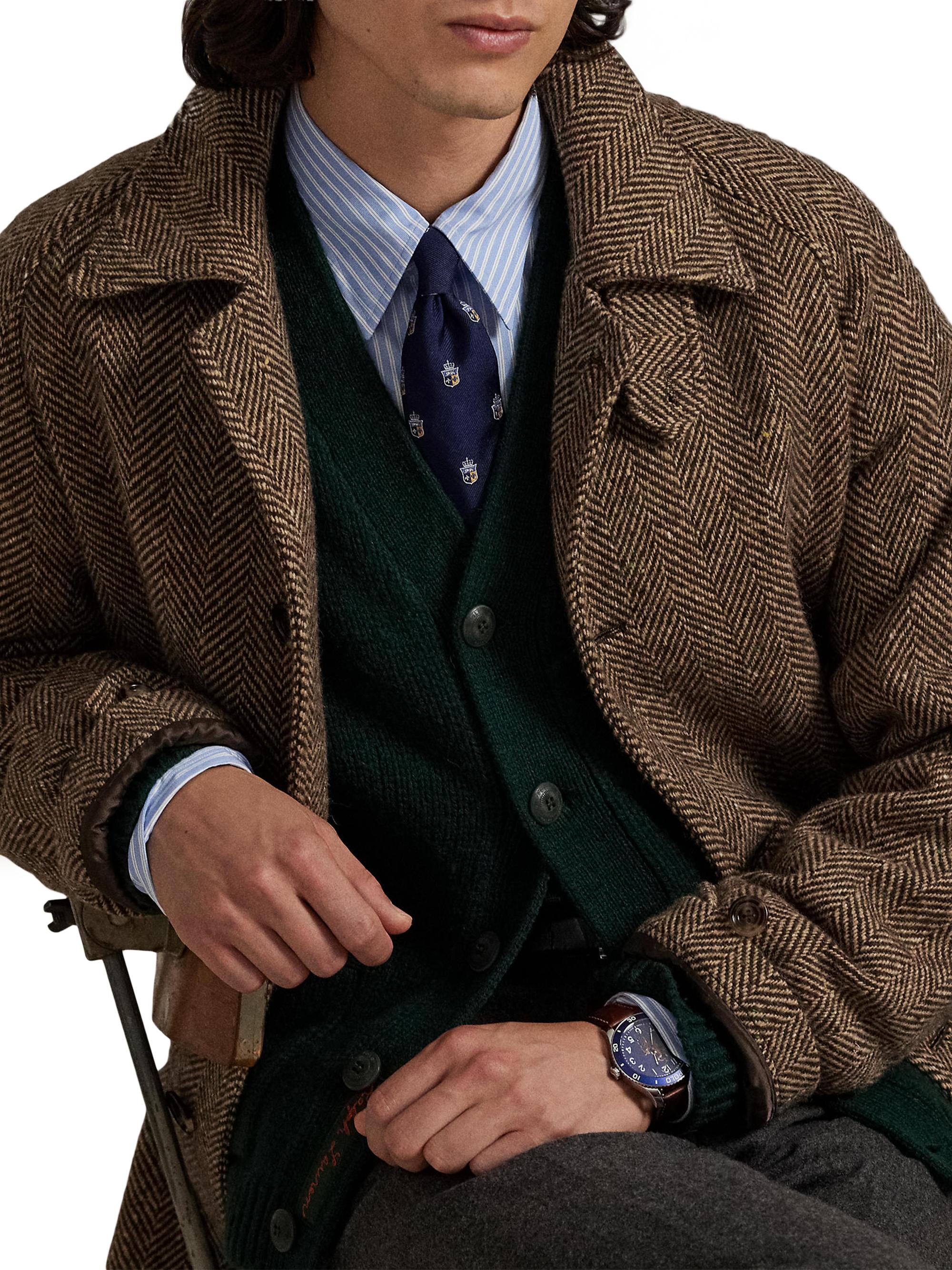 Polo Ralph Lauren Donegal Tweed Balmacaan Coat | Saks Fifth Avenue