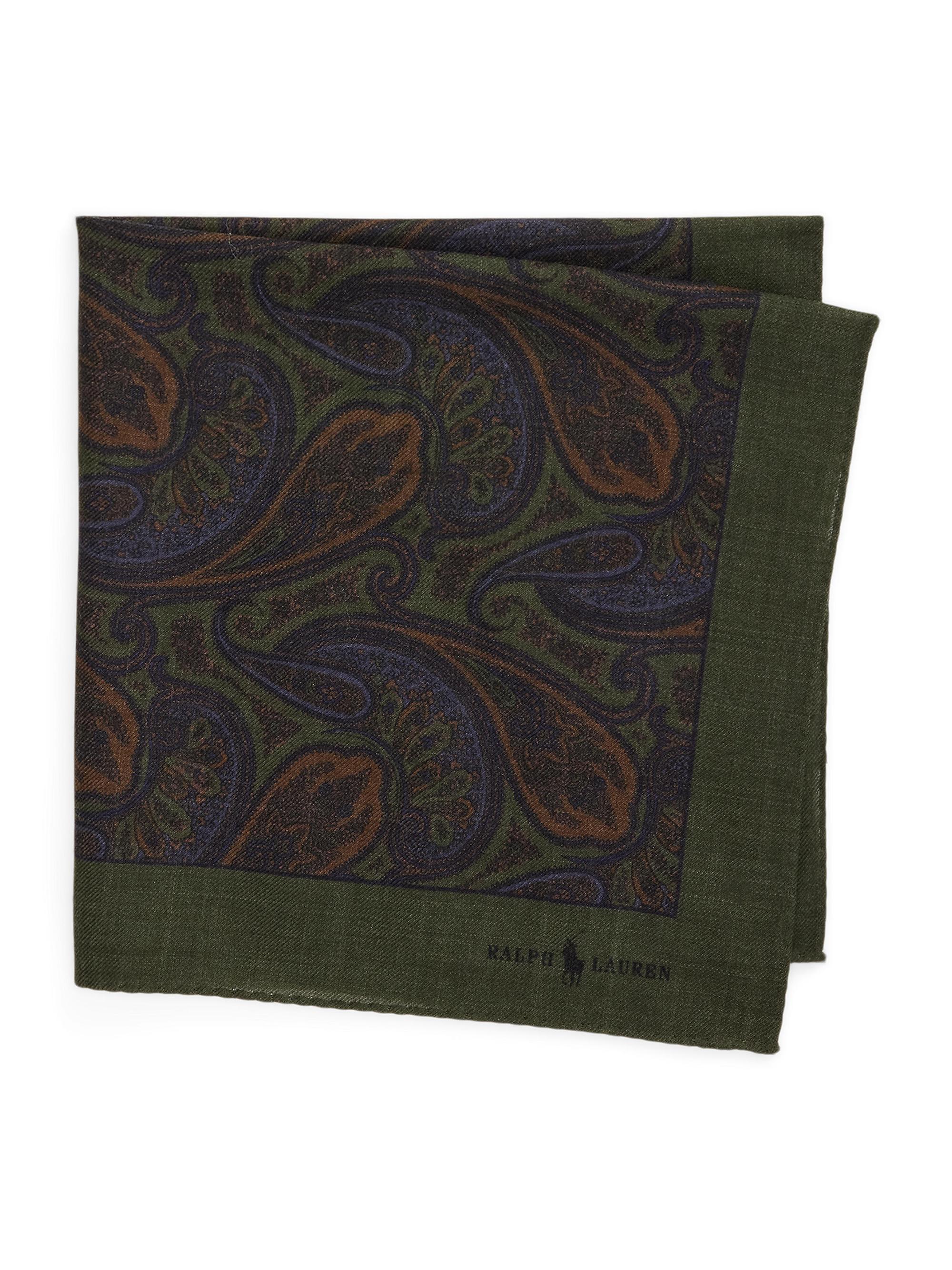 Polo Ralph Lauren Men's Paisley Wool Bandana - Loden Multi