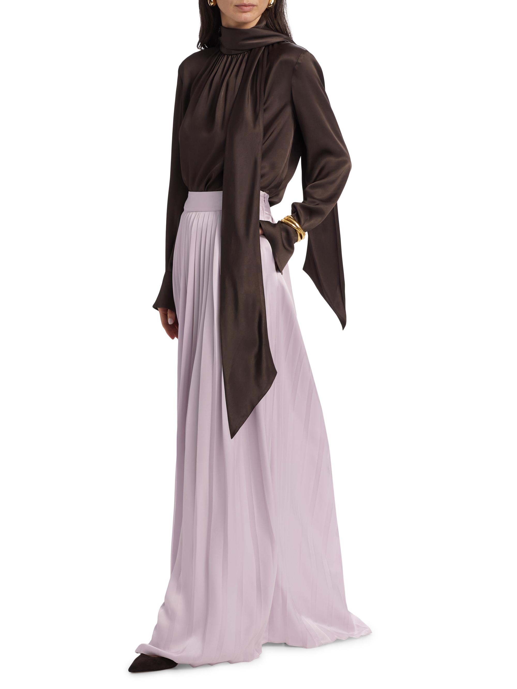 Toccin Veronica Satin Pussy-Bow Blouse | Saks Fifth Avenue