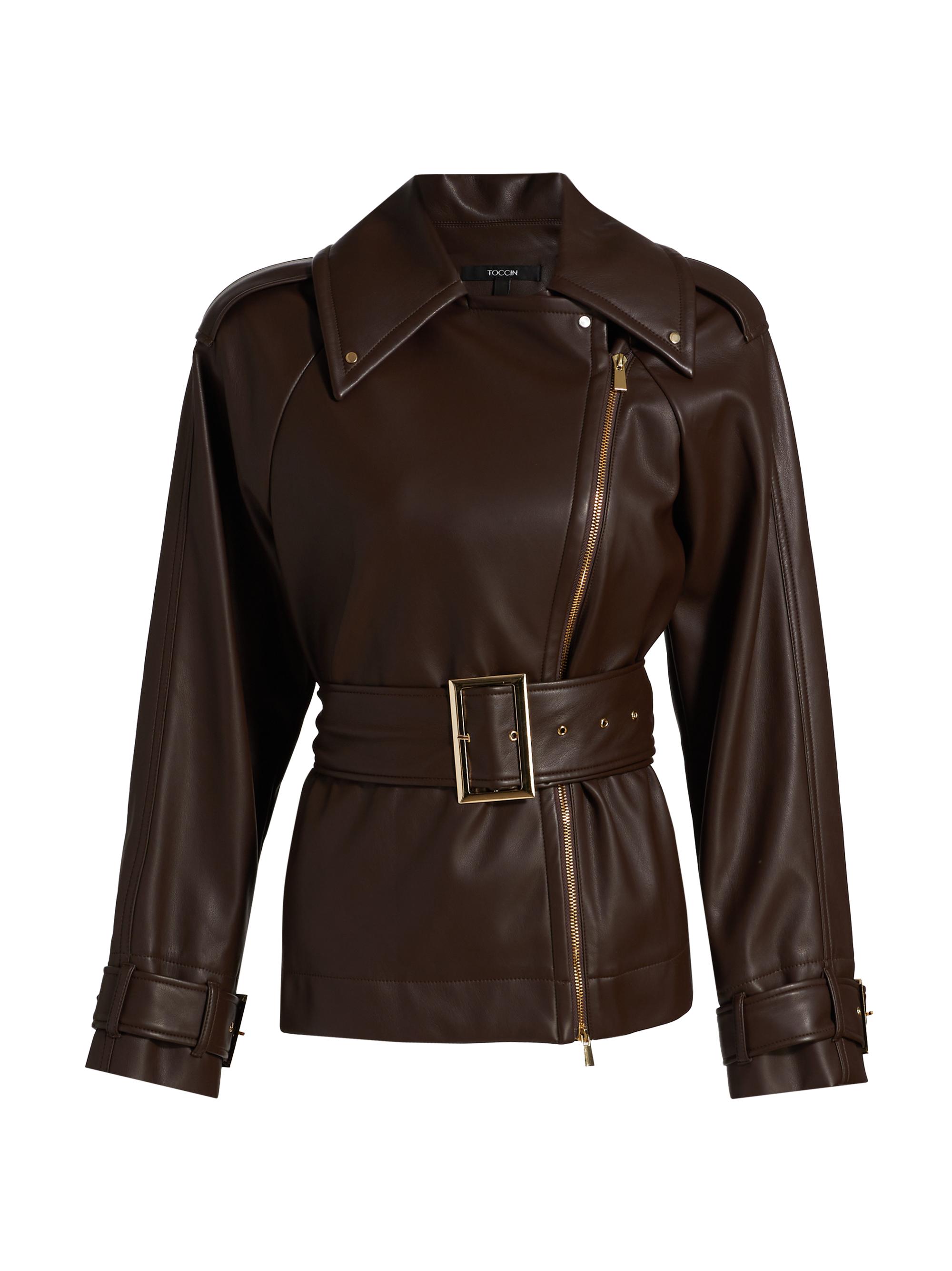 Toccin Faux Leather Belted Biker Jacket | Saks Fifth Avenue