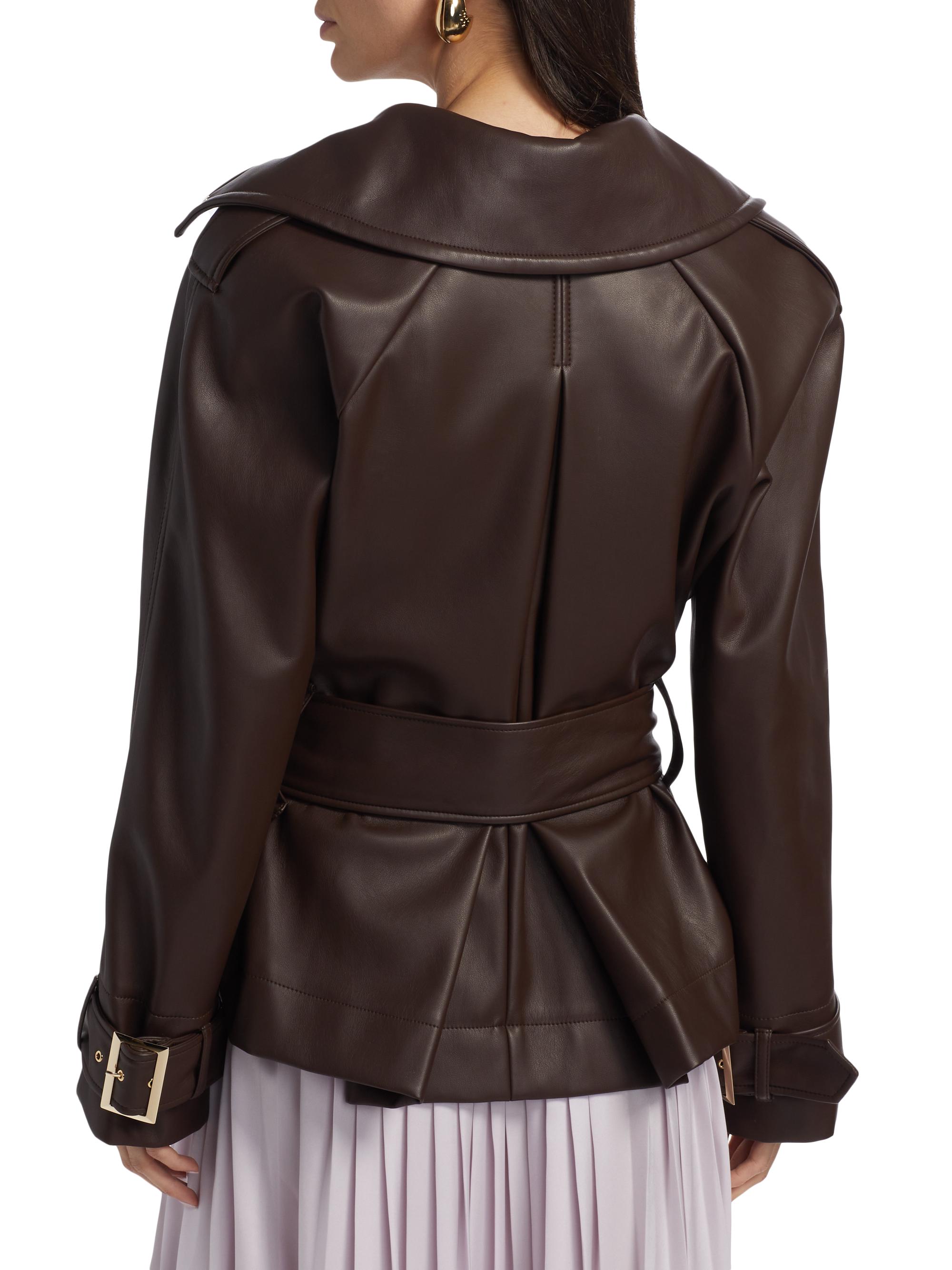 Only Dames Onlcole Faux Leather Biker OTW, Seal Brown, S, bruin, S