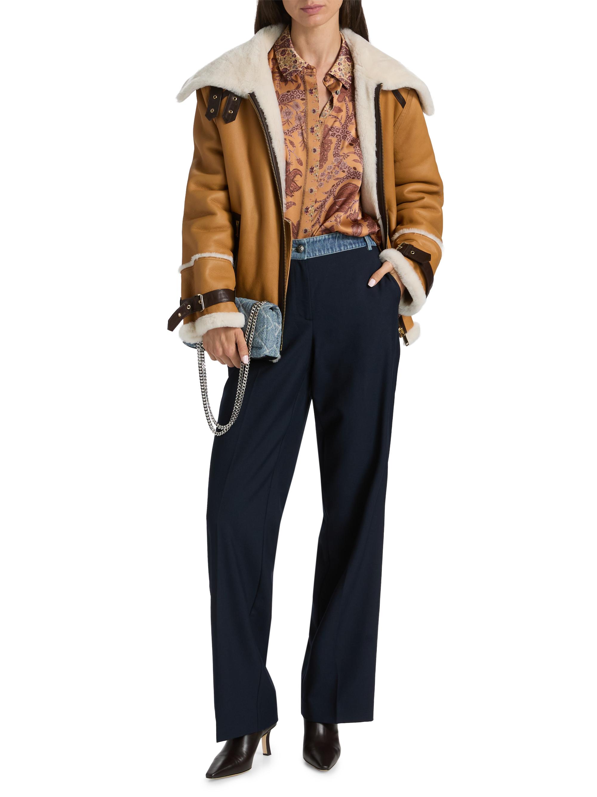 Toccin Minna Leather & Shearling Jacket | Saks Fifth Avenue