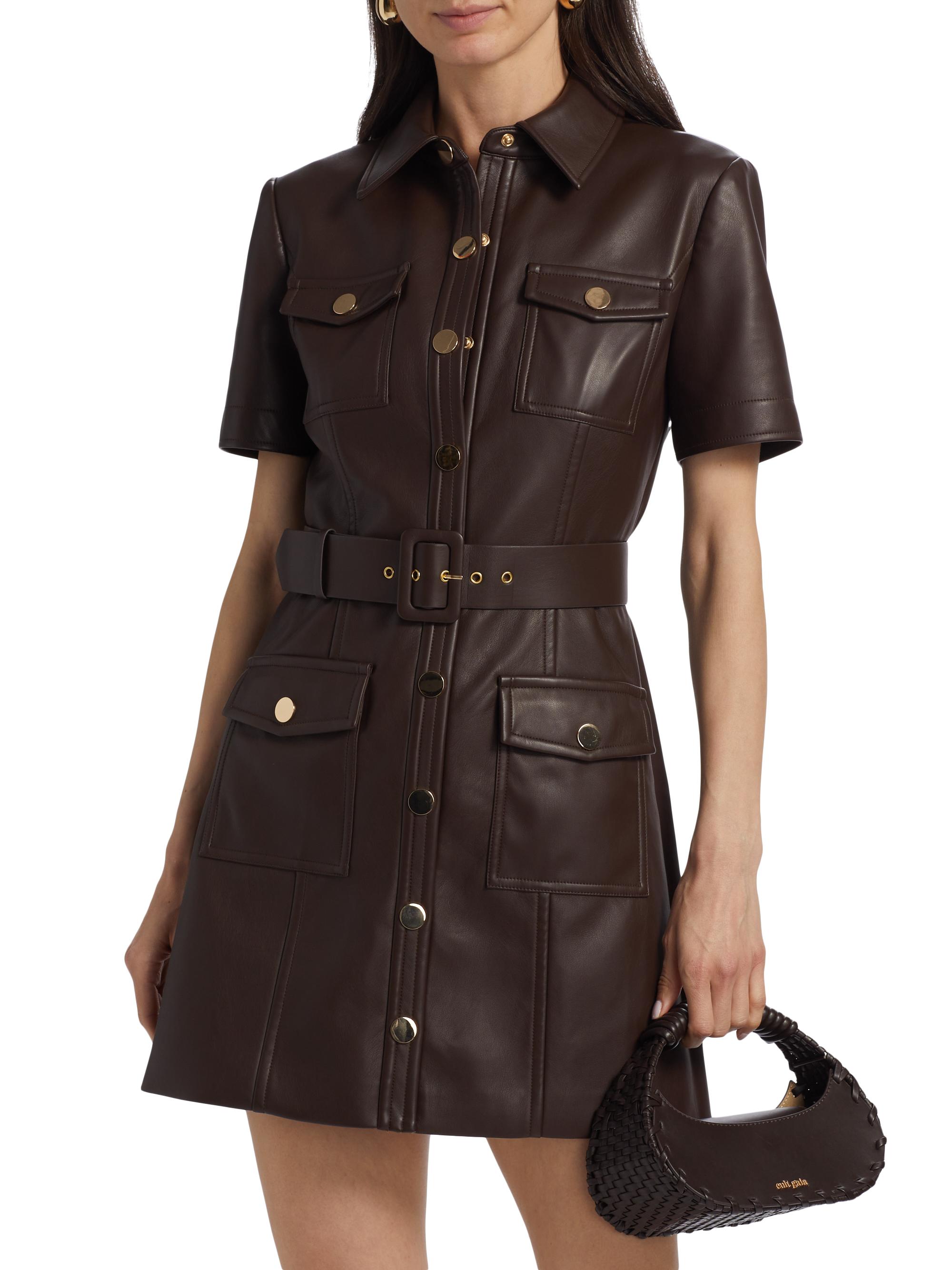 Toccin Lydia Faux Leather Minidress | Saks Fifth Avenue