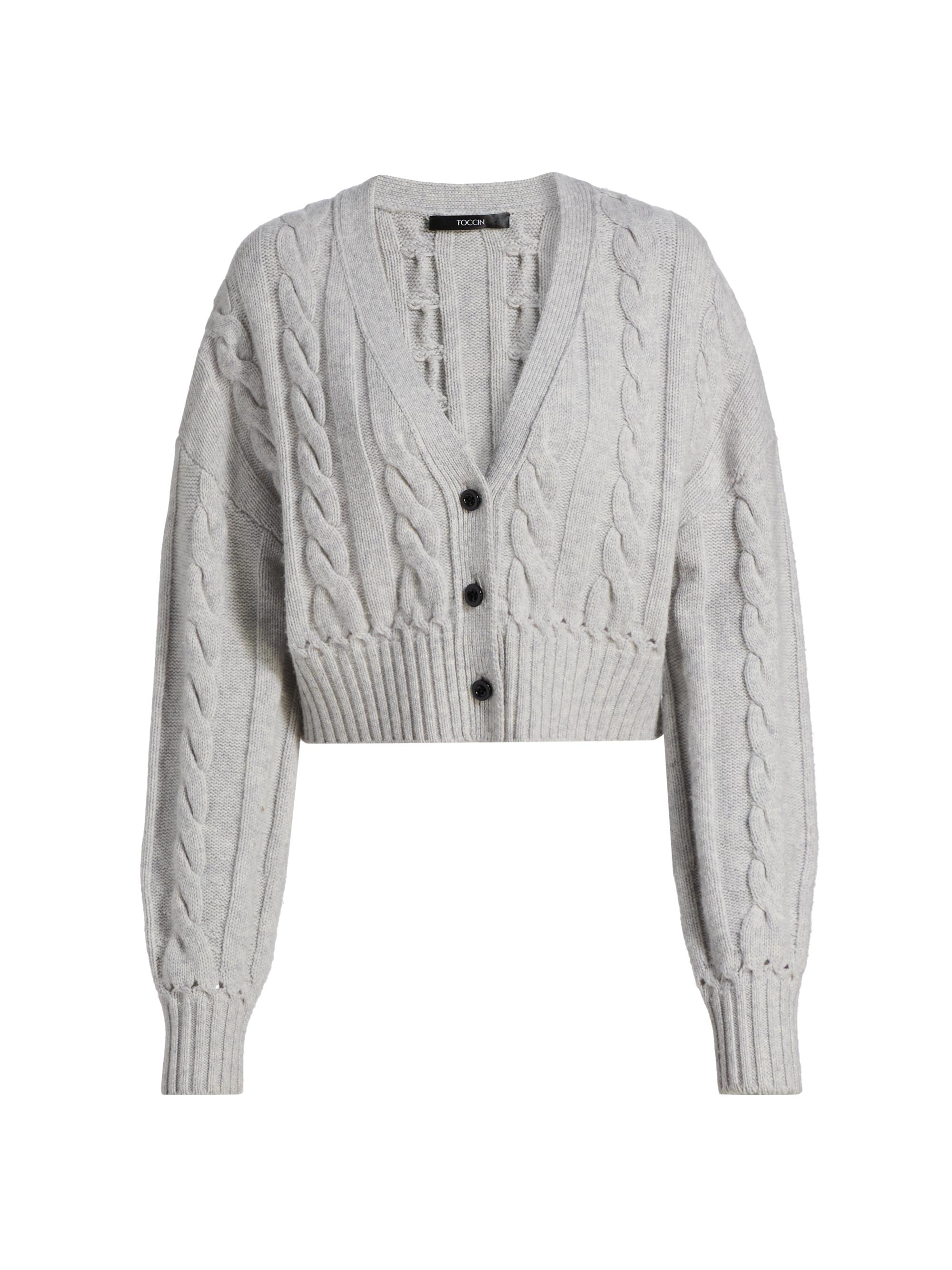 Toccin Lucie Wool-Cashmere Cable-Knit Cardigan | Saks Fifth Avenue