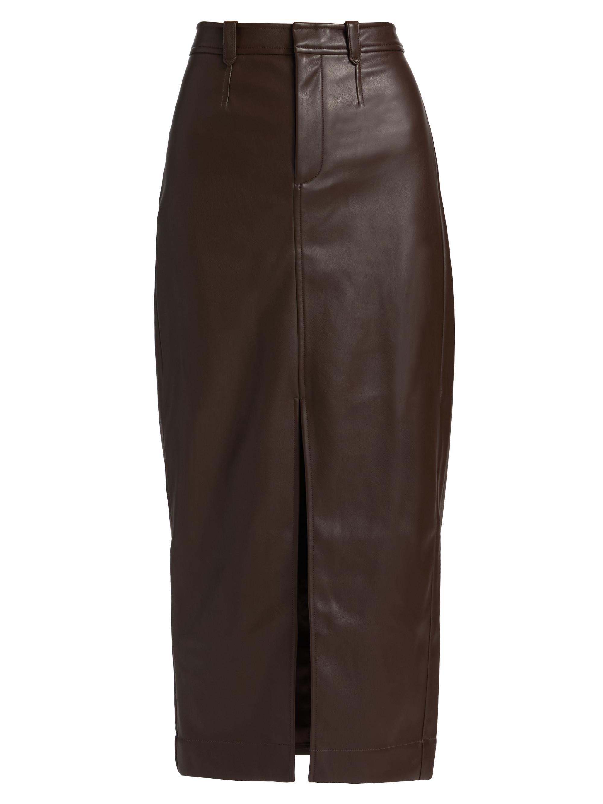 Toccin Meg Vegan Leather Midi-Skirt | Saks Fifth Avenue