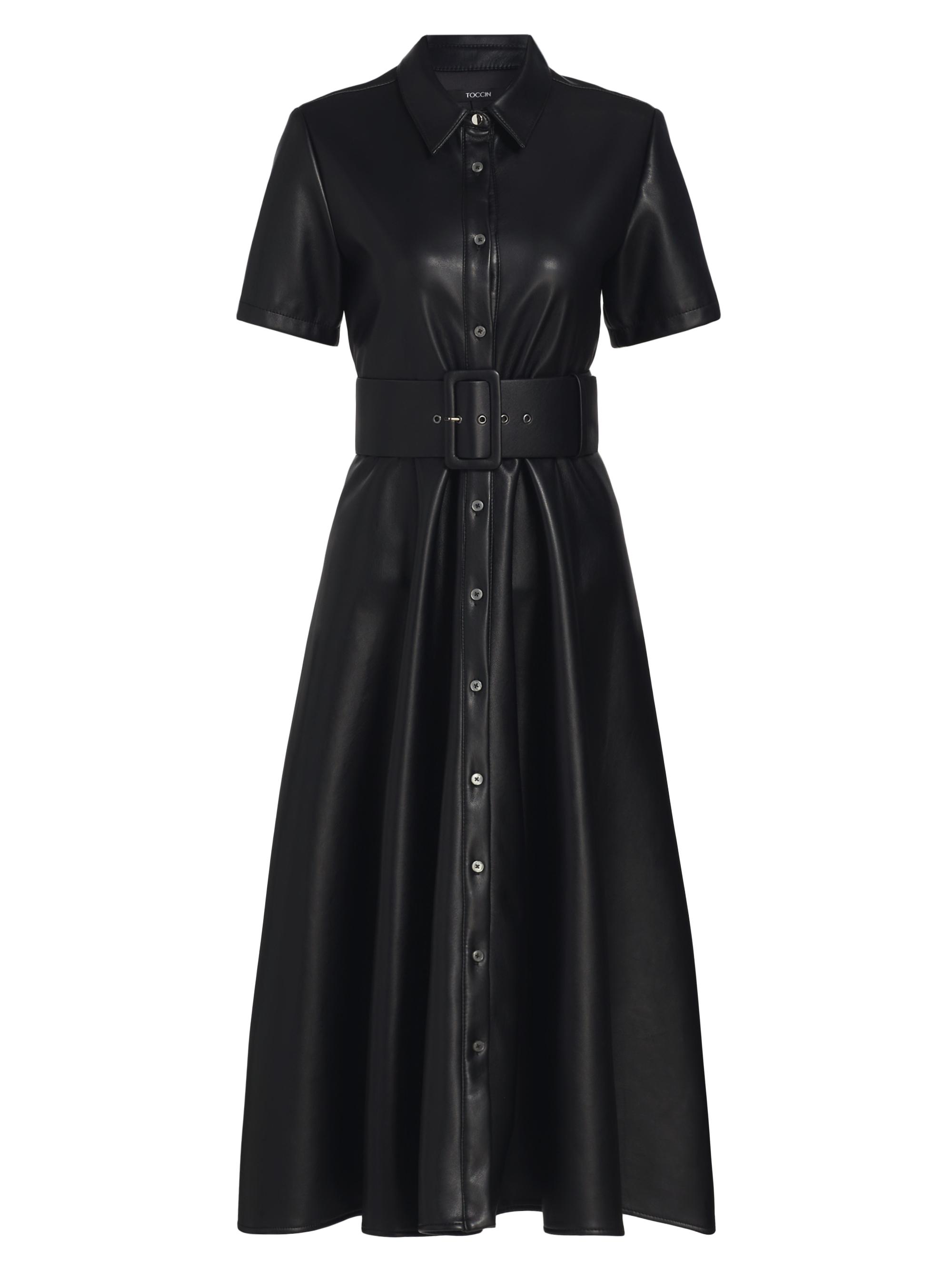 Toccin Lydia Croc Embossed Leather Minidress | Saks Fifth Avenue