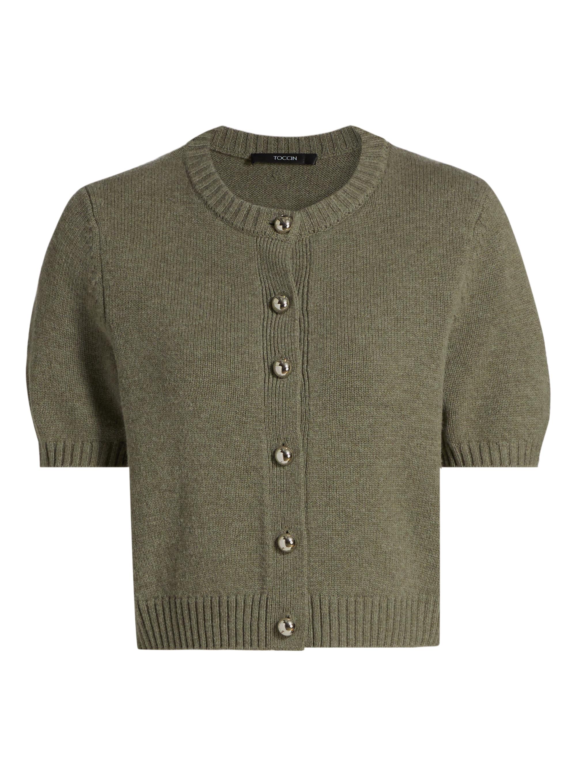 Toccin Women's Pippa Short-Sleeve Cardigan - Laurel Green