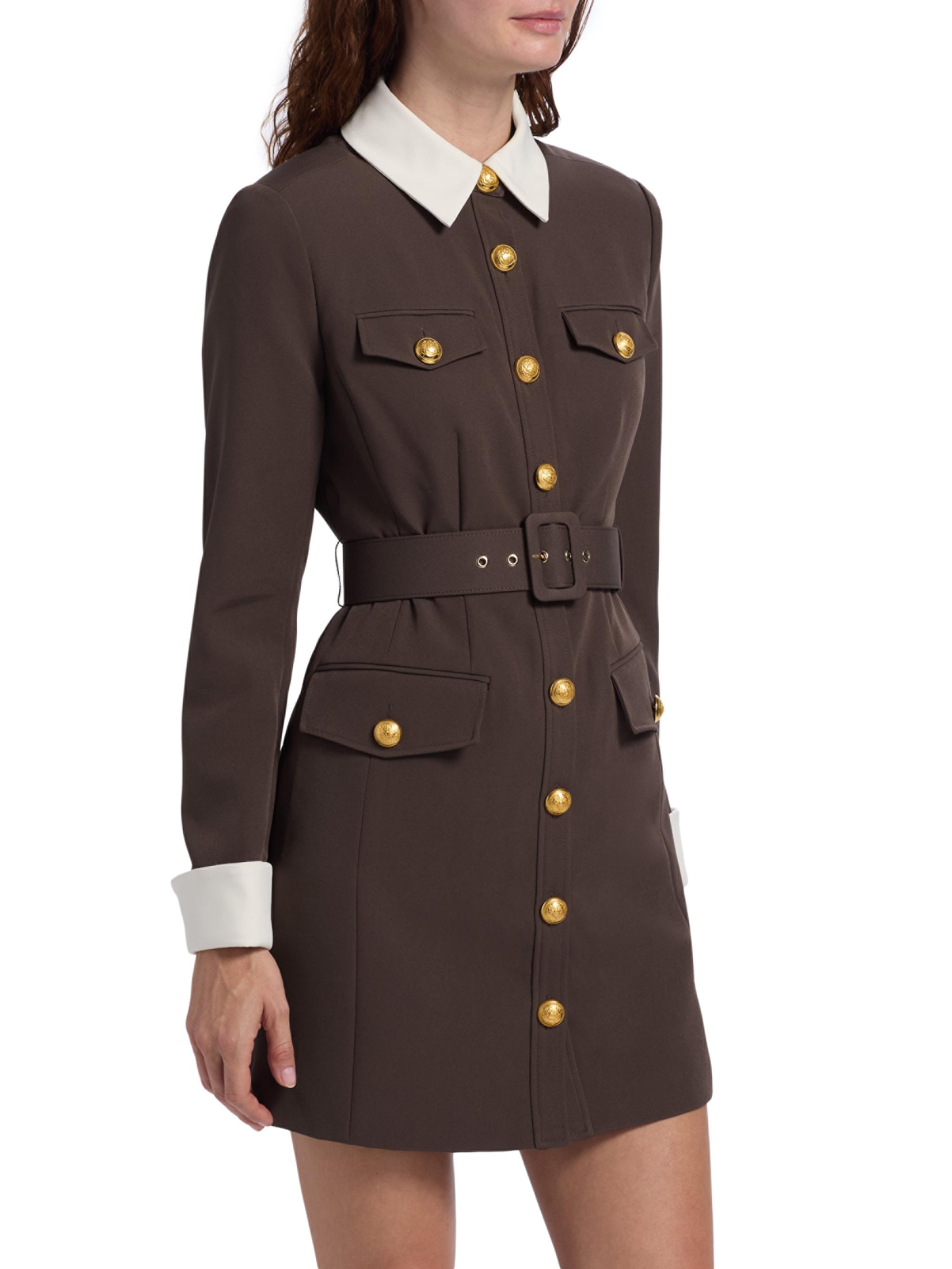 Valerie Belted Tiered Mini Dress
