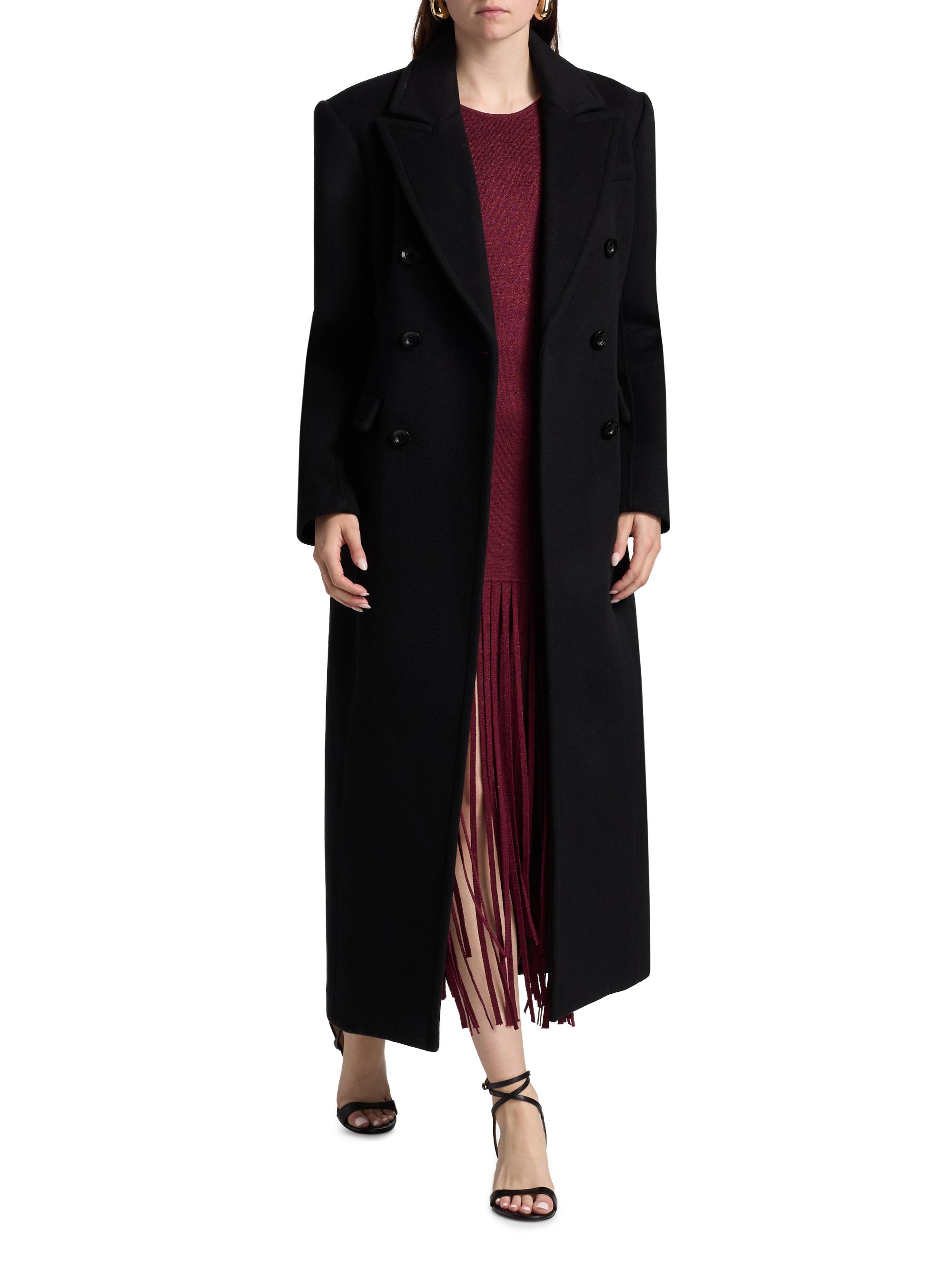 Toccin Bria Strong-Shoulder Double-Breasted Coat | Saks Fifth Avenue