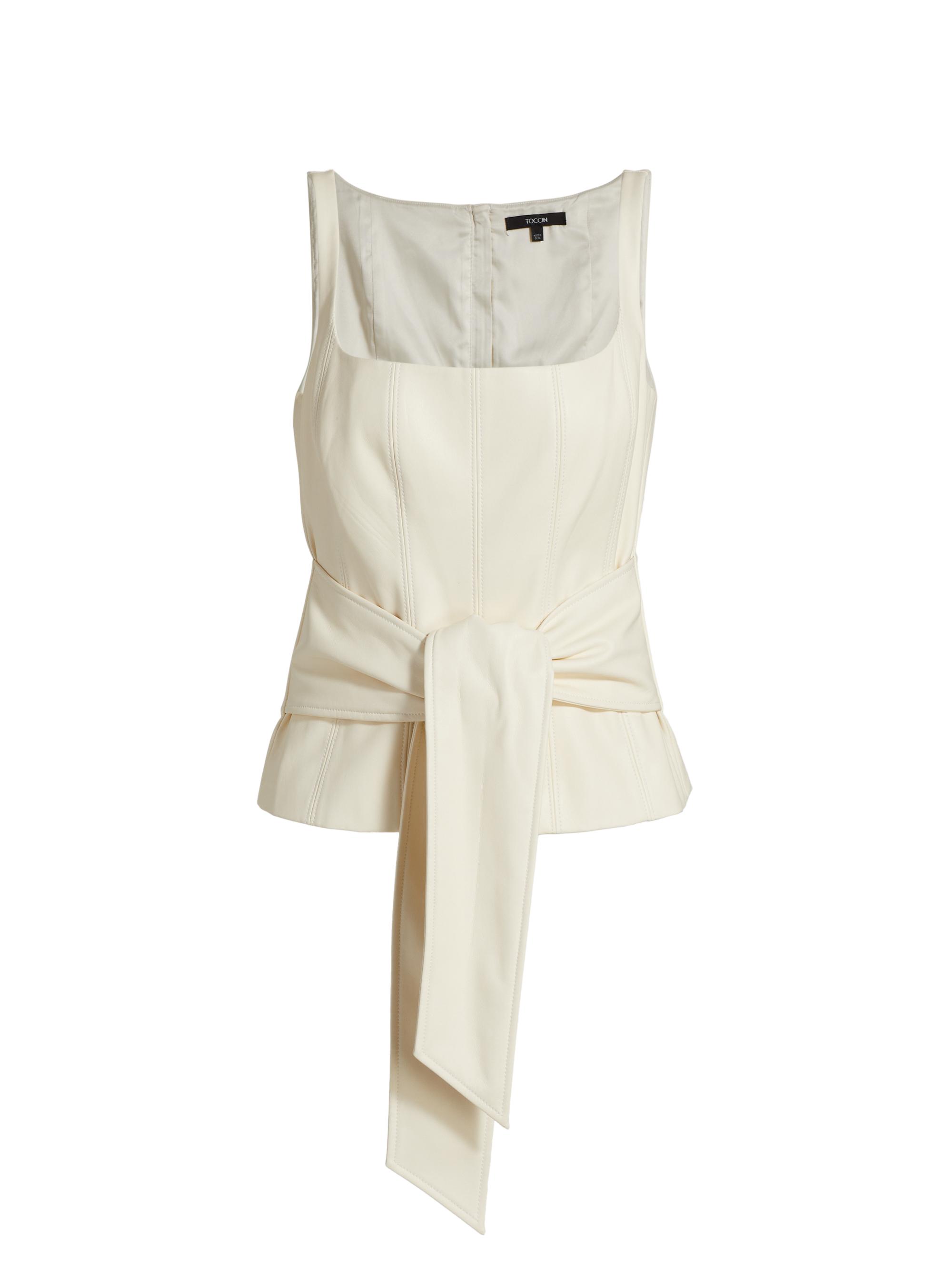 Toccin Women's Linda Tie-Front Corset Tank -