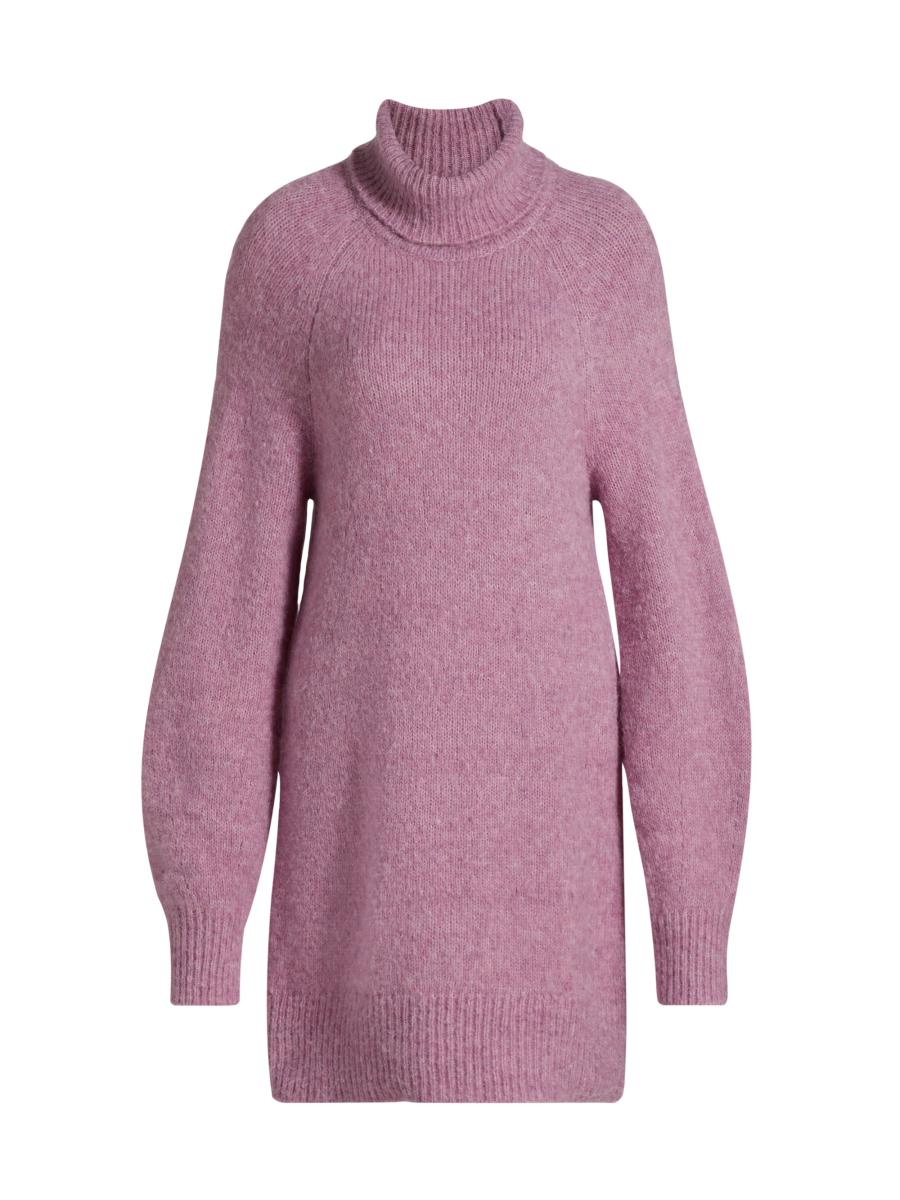 Toccin Women's Lena Turtleneck Minidress In Purple