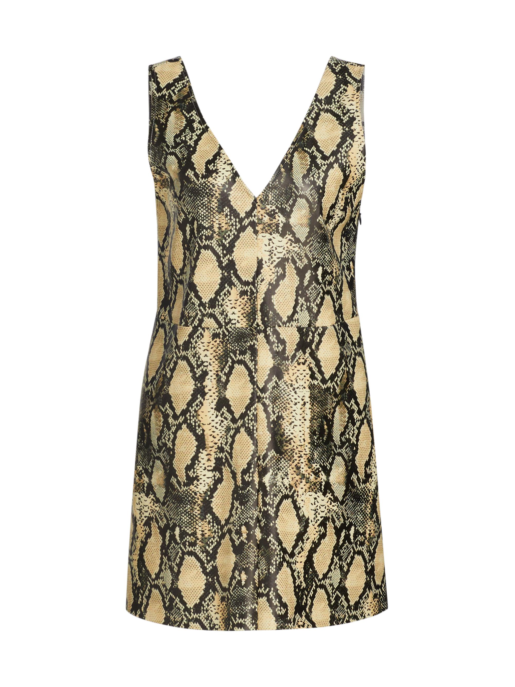 Toccin Women's Malia Snakeskin Faux Leather Shift Dress - Python