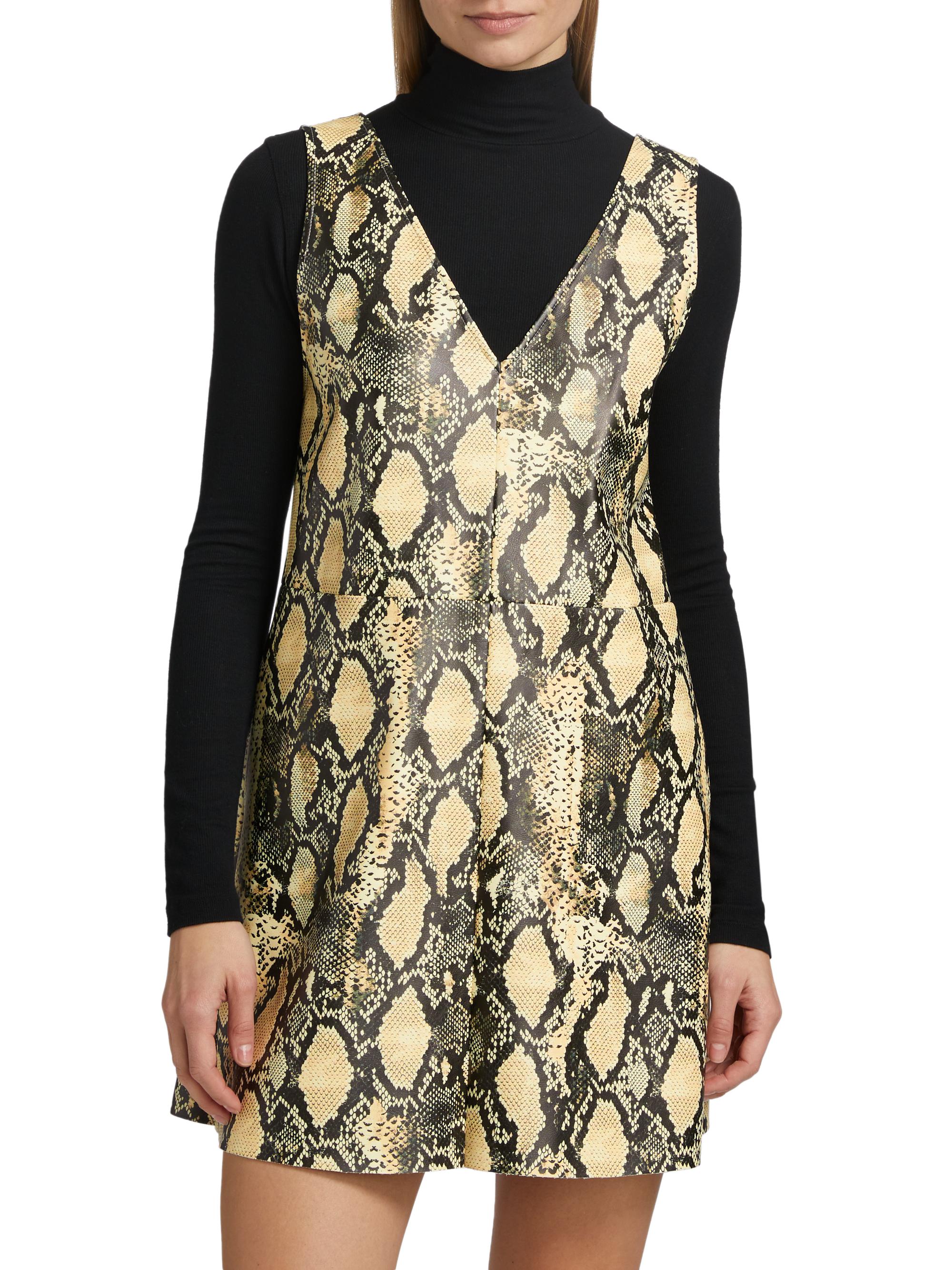 Toccin Malia Faux Leather Mini Dress - Pyton - S