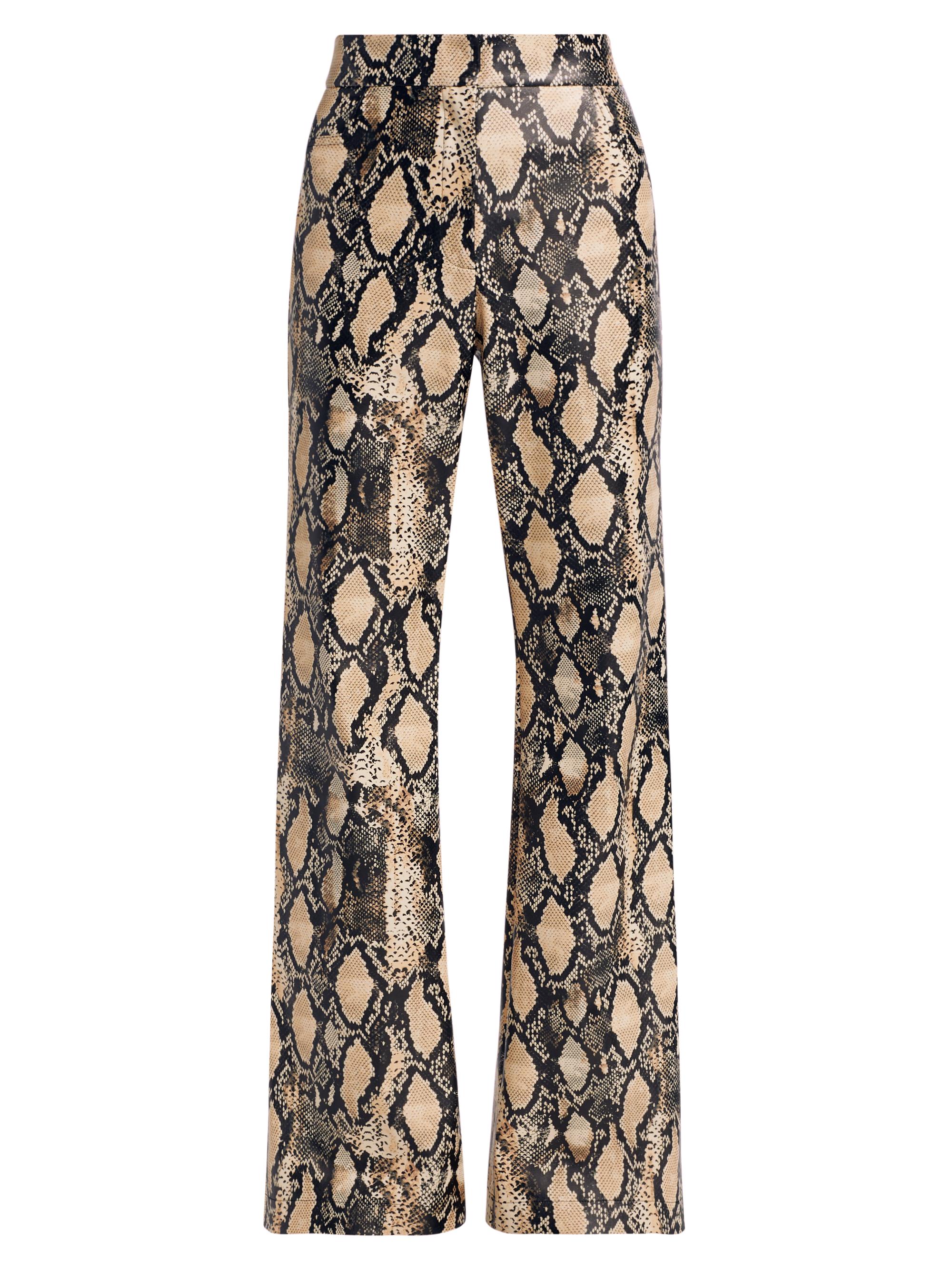 Toccin Women's Gaia Snakeskin-Embossed Vegan Leather Pants - Python