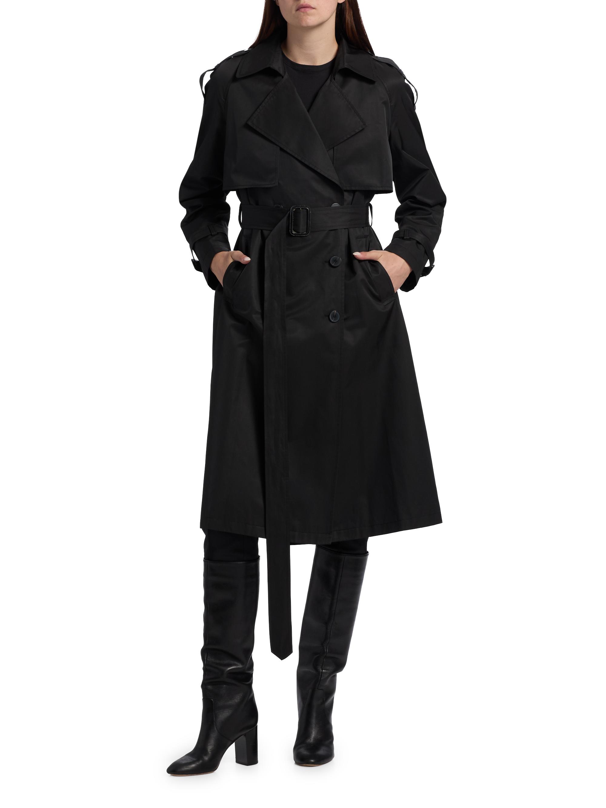 If Only Studio Double-Breasted Trench Coat | Saks Fifth Avenue