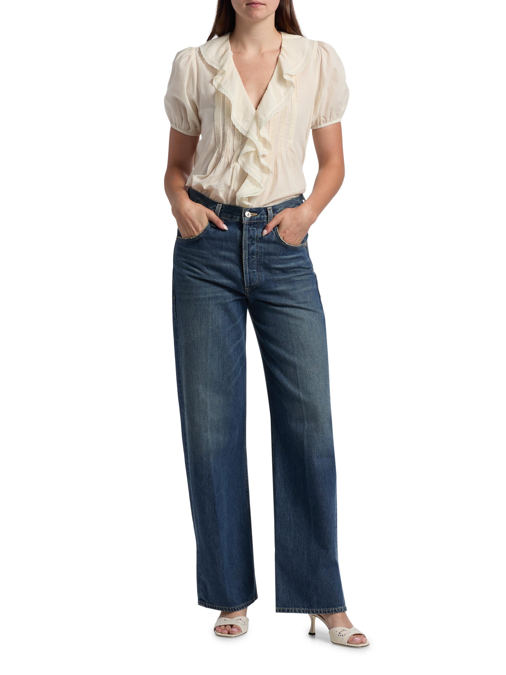 If Only Studio Cotton Ruffled Top | Saks Fifth Avenue