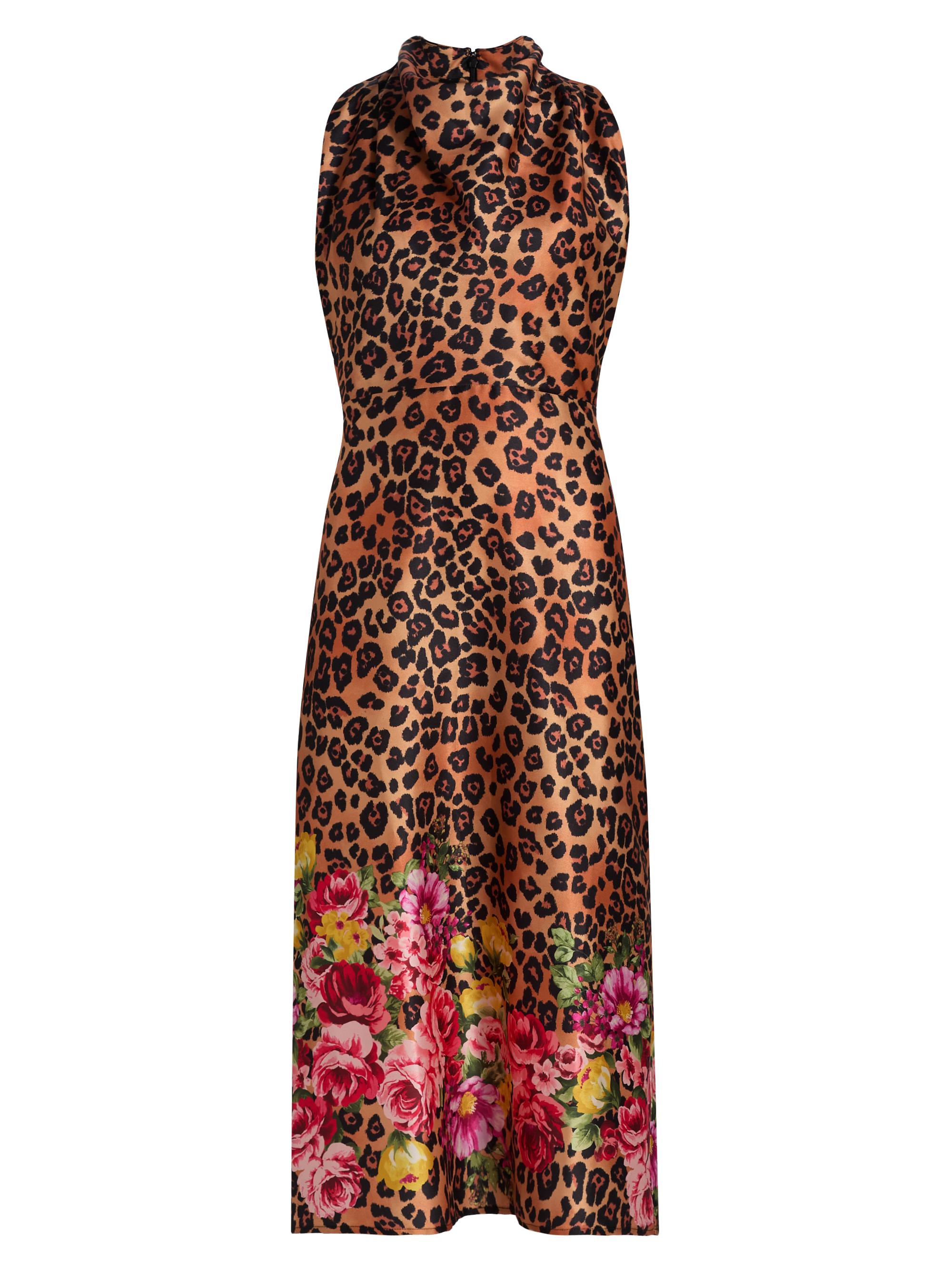 If Only Studio Women's Printed Sleeveless Midi-Dress - Brown Multi