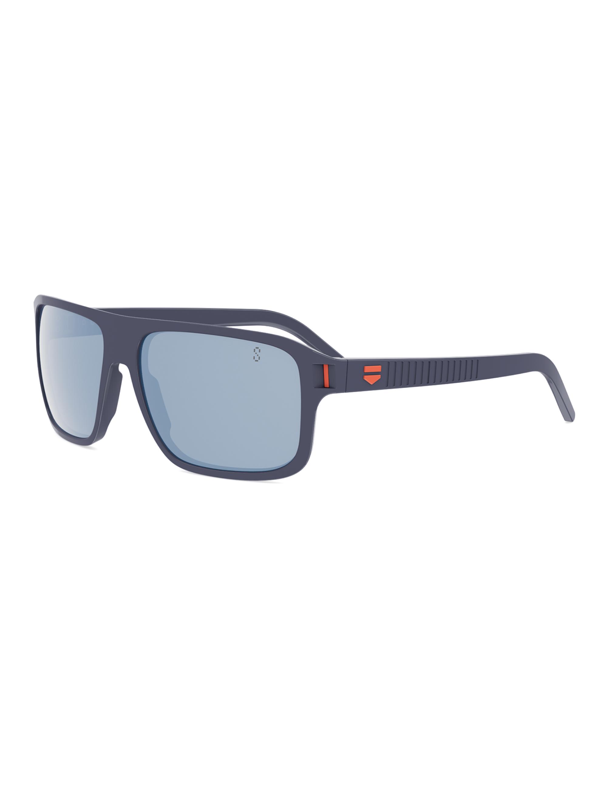 TAG Heuer Men's Drive 59MM Rectangular Sunglasses - Matte Blue And Brown Polarized