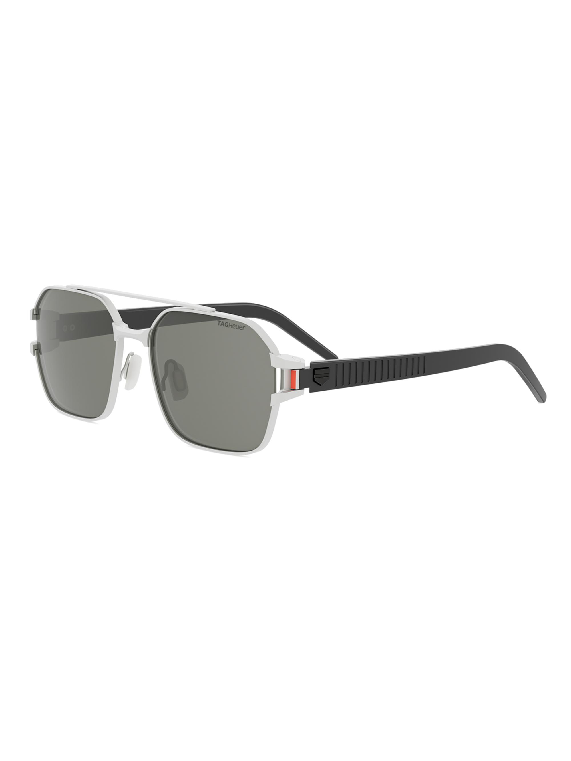TAG Heuer Men's Drive 56MM Square Sunglasses - Matte Palladium And Smoke