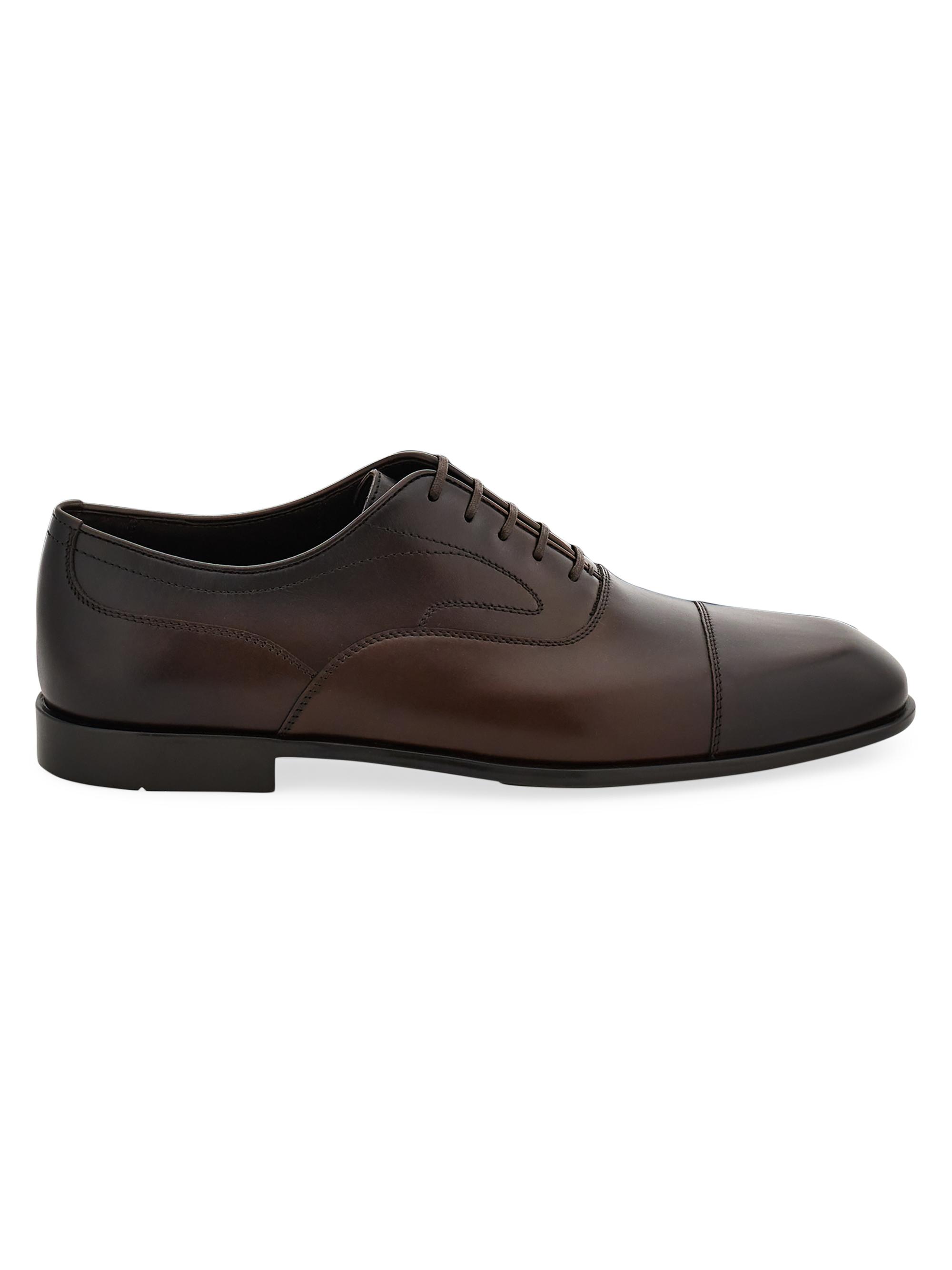 Prada Brushed Leather Lace-Ups Shoes | Saks Fifth Avenue