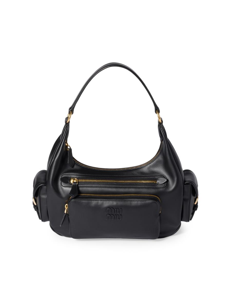 Miu Miu Pocket Leather Shoulder Bag | Saks Fifth Avenue