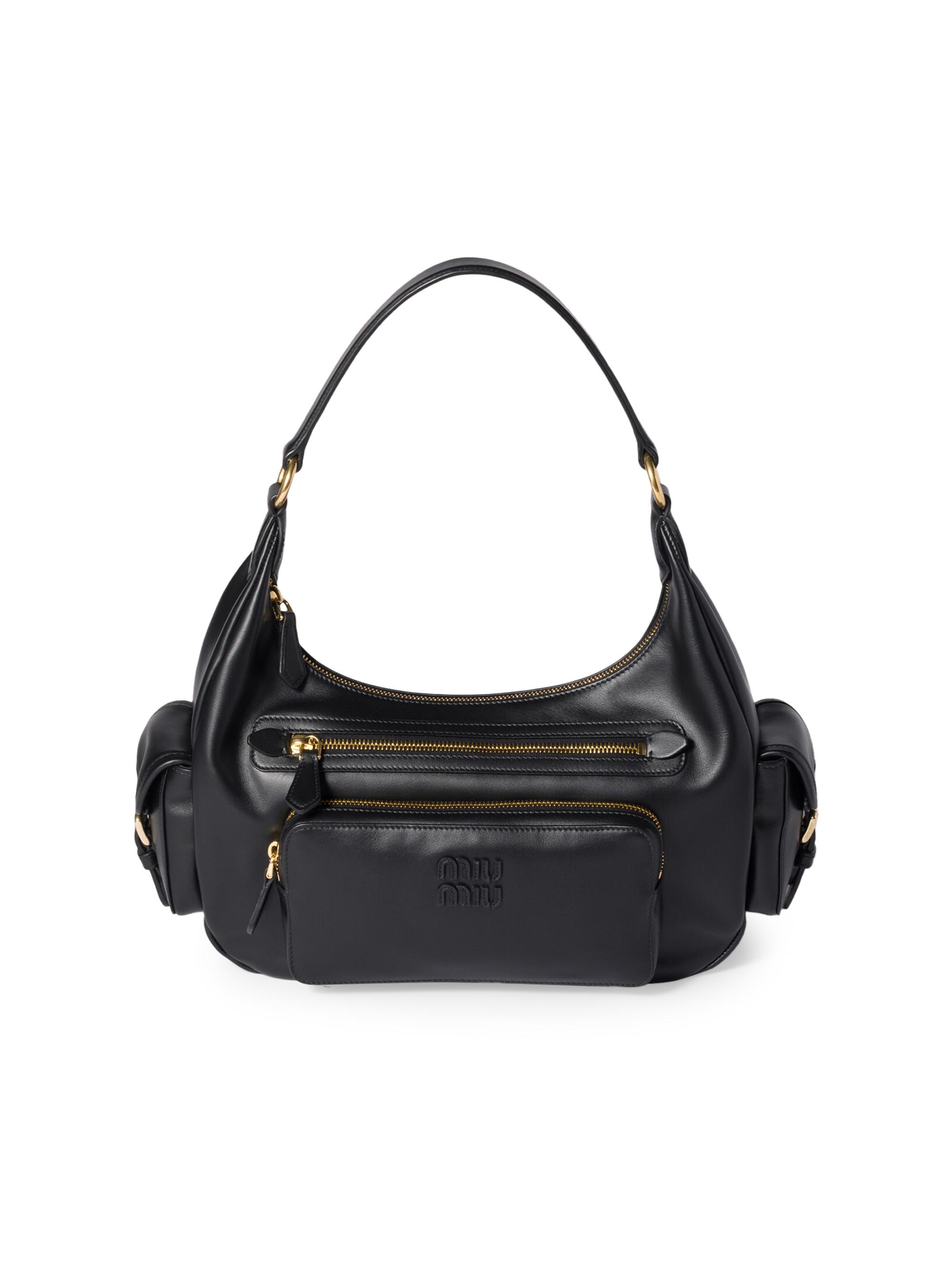 Miu Miu Pocket Nappa Leather Shoulder Bag | Saks Fifth Avenue