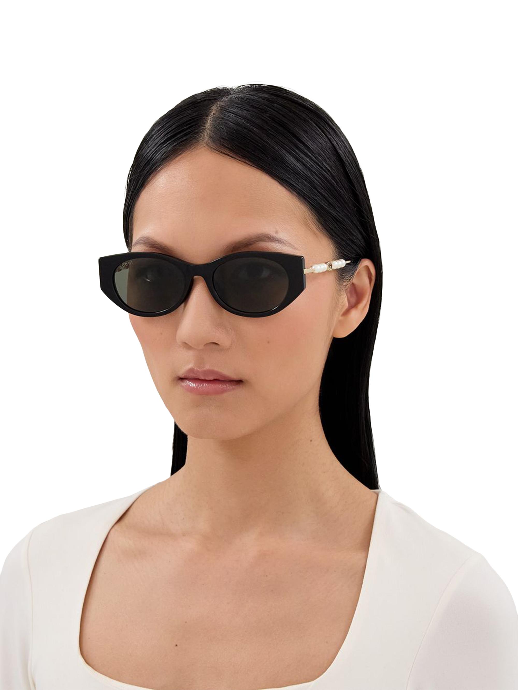 Gucci Pearls & Strass 54MM Cat-Eye Sunglasses | Saks Fifth Avenue