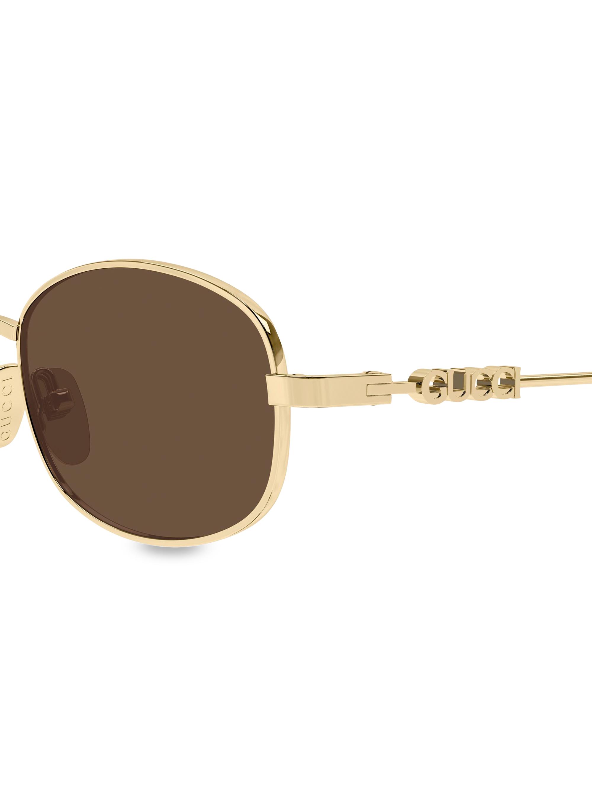 Gucci Gucci Block 54MM Oval Sunglasses | Saks Fifth Avenue