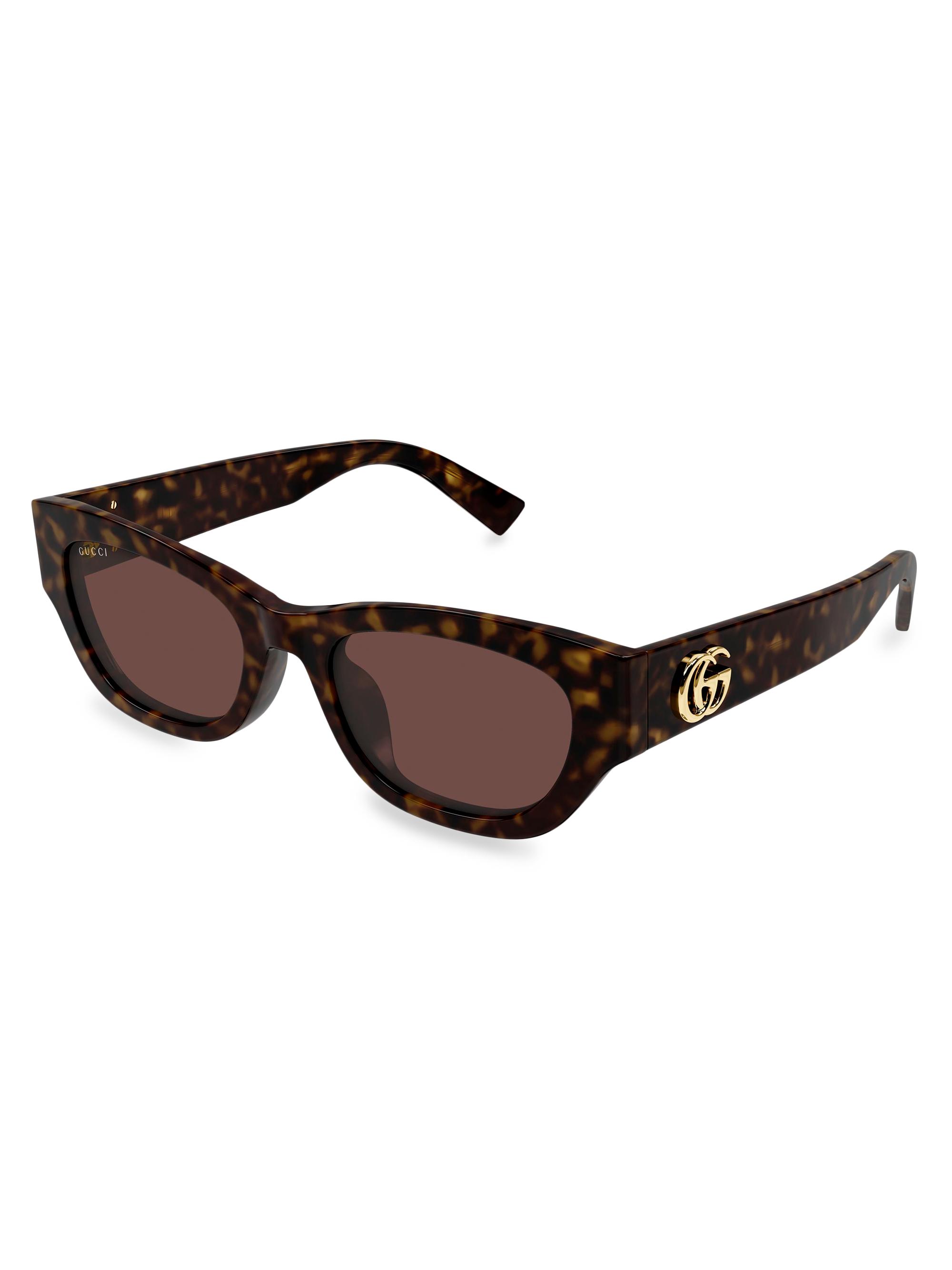 Gucci Women's GG Extruded 53MM Cat-Eye Sunglasses - Havana