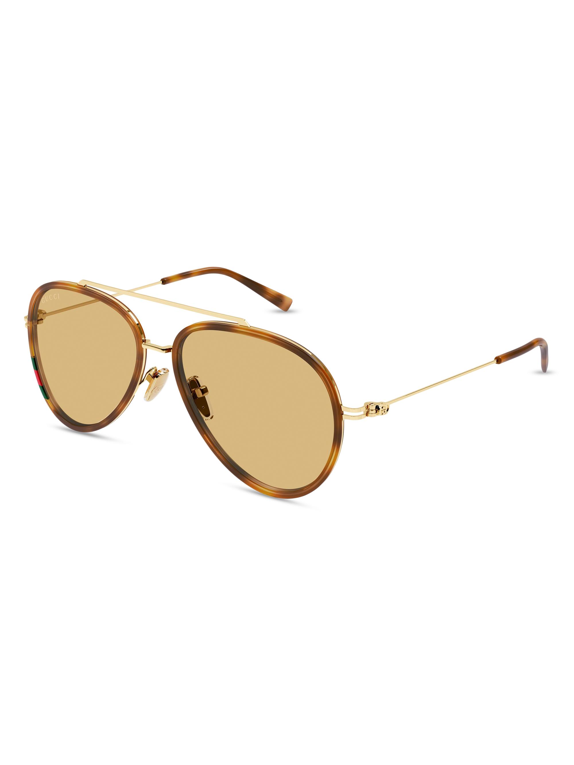 Gucci Women's GG Tiny 56MM Aviator Sunglasses - Havana