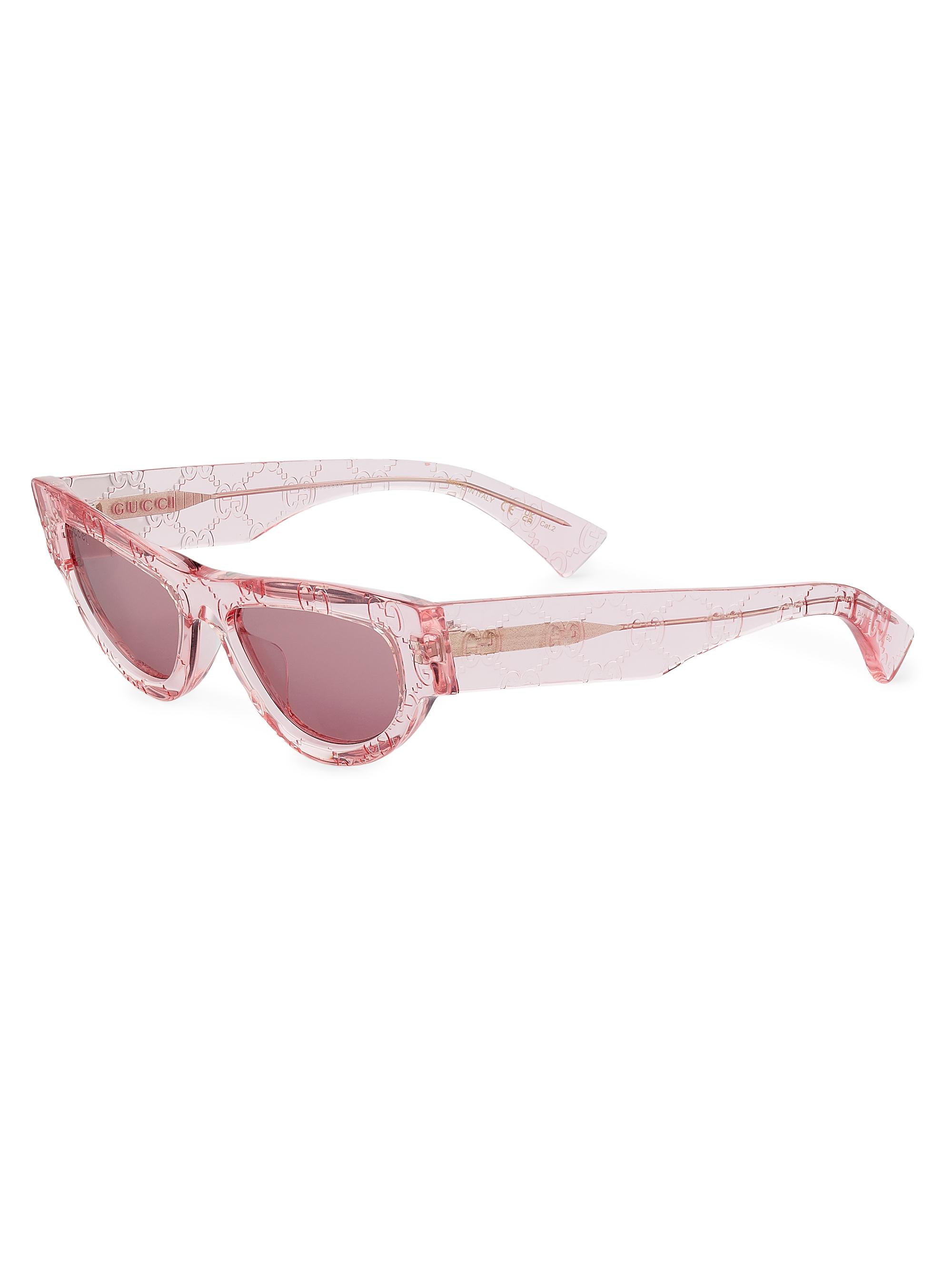 Gucci Women's Miami Logo 53MM Cat-Eye Sunglasses - Pink | Thumbnail 5