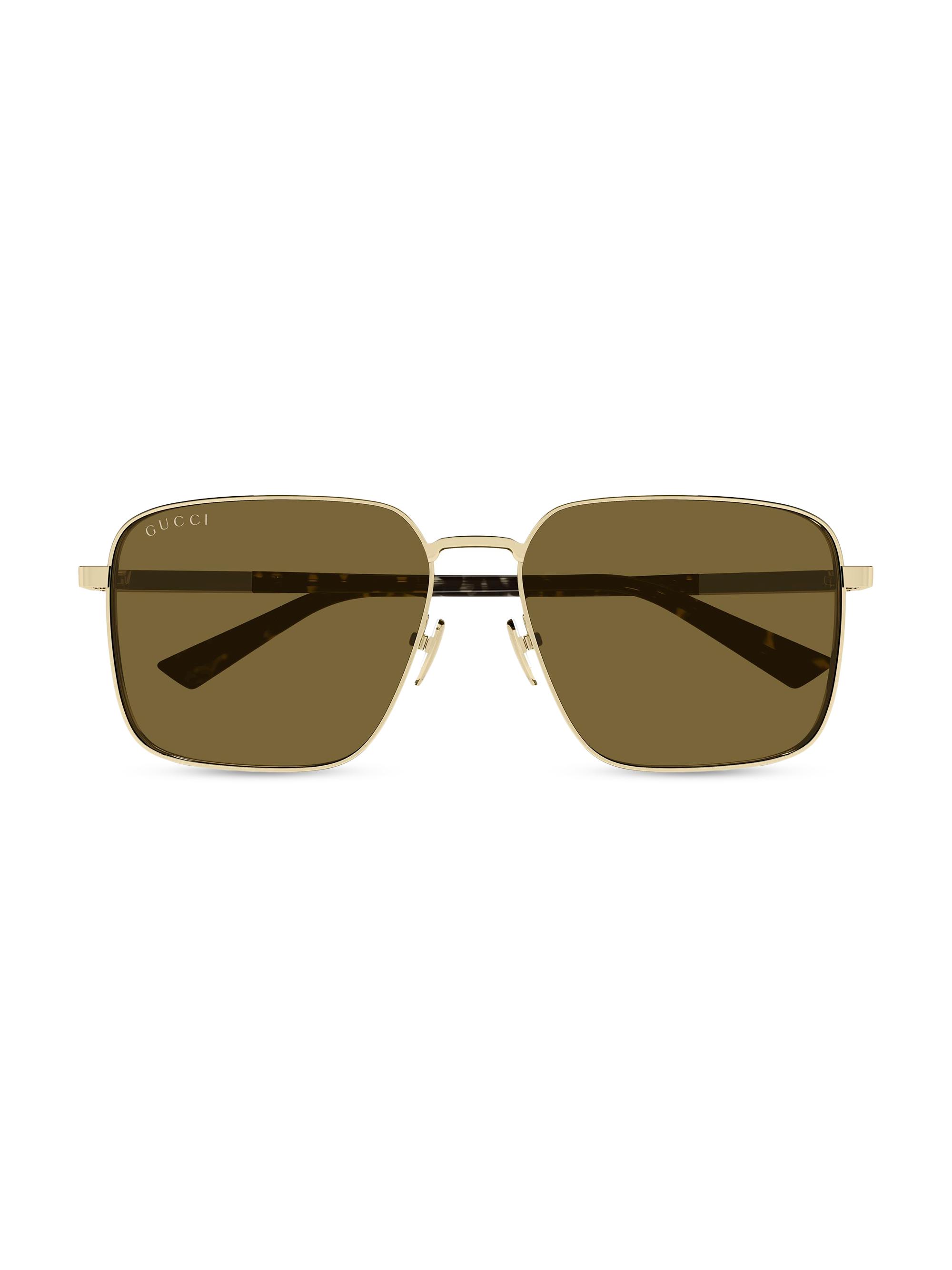 Gucci Subtle Web 60MM Square Sunglasses | Saks Fifth Avenue
