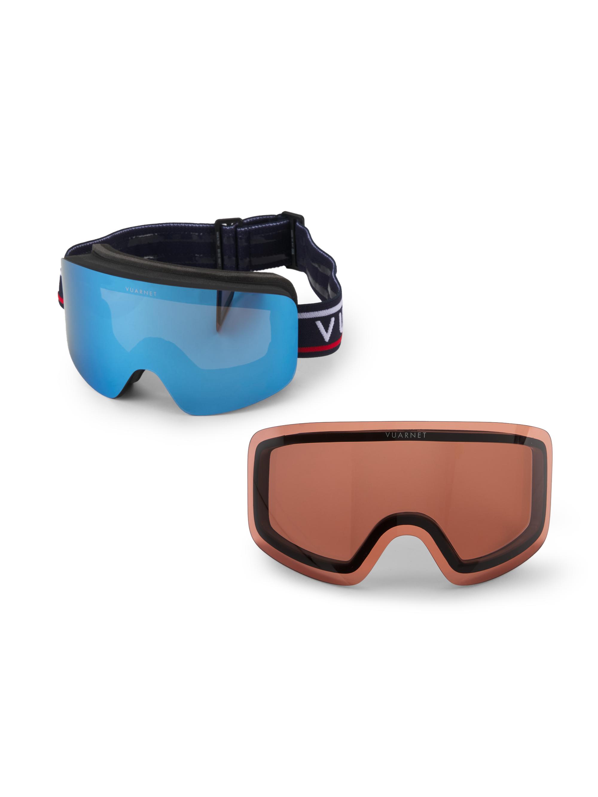 Vuarnet Men's Cervin Ski Goggles - Matte Black Gradient Blue