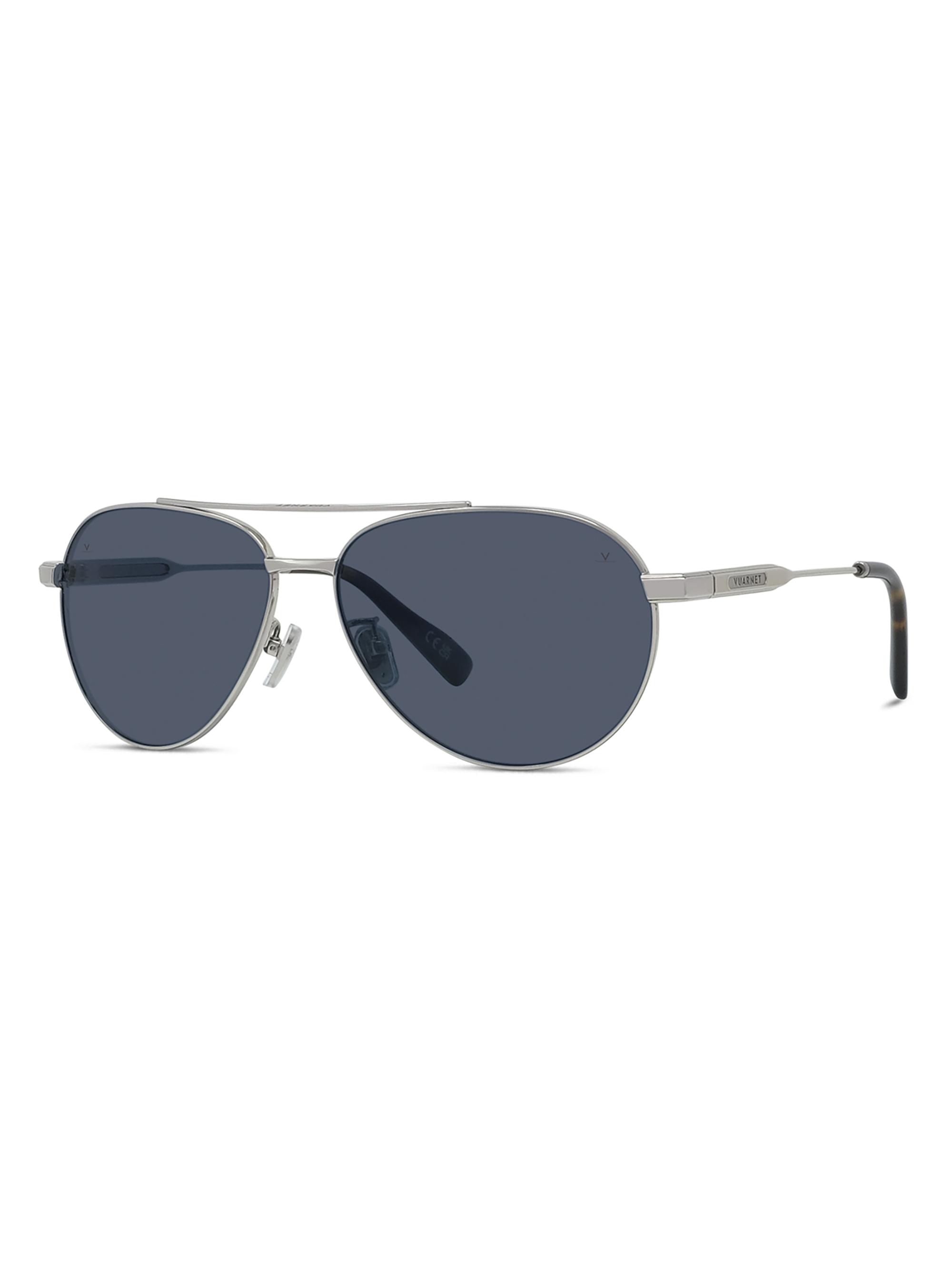 Vuarnet Men's Lifestyle Horizon Pilot Sunglasses - Shiny Palladium And Blue