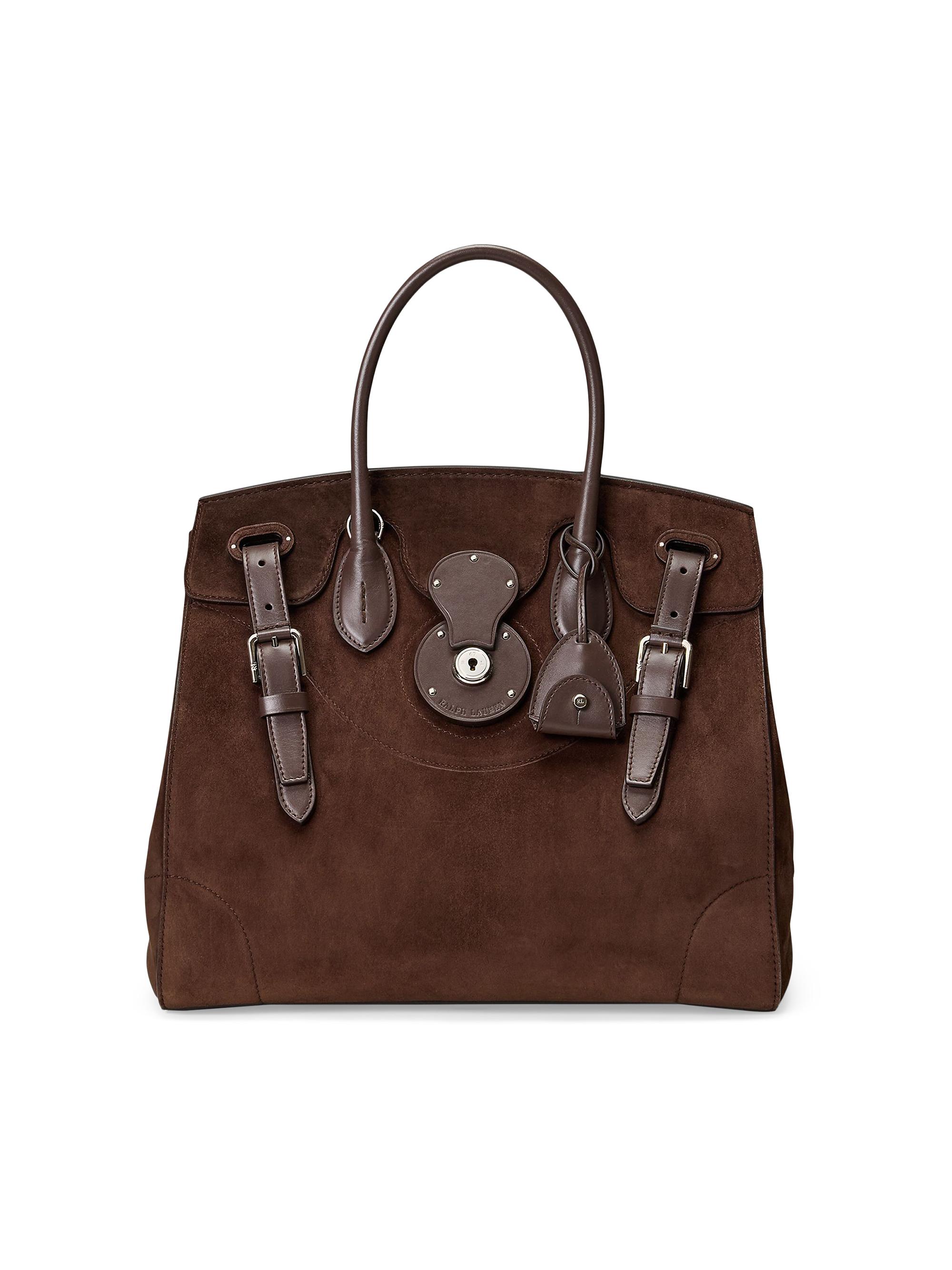 Polo Ralph Lauren Women's Soft Ricky 33 Suede Tote Bag - Mocha