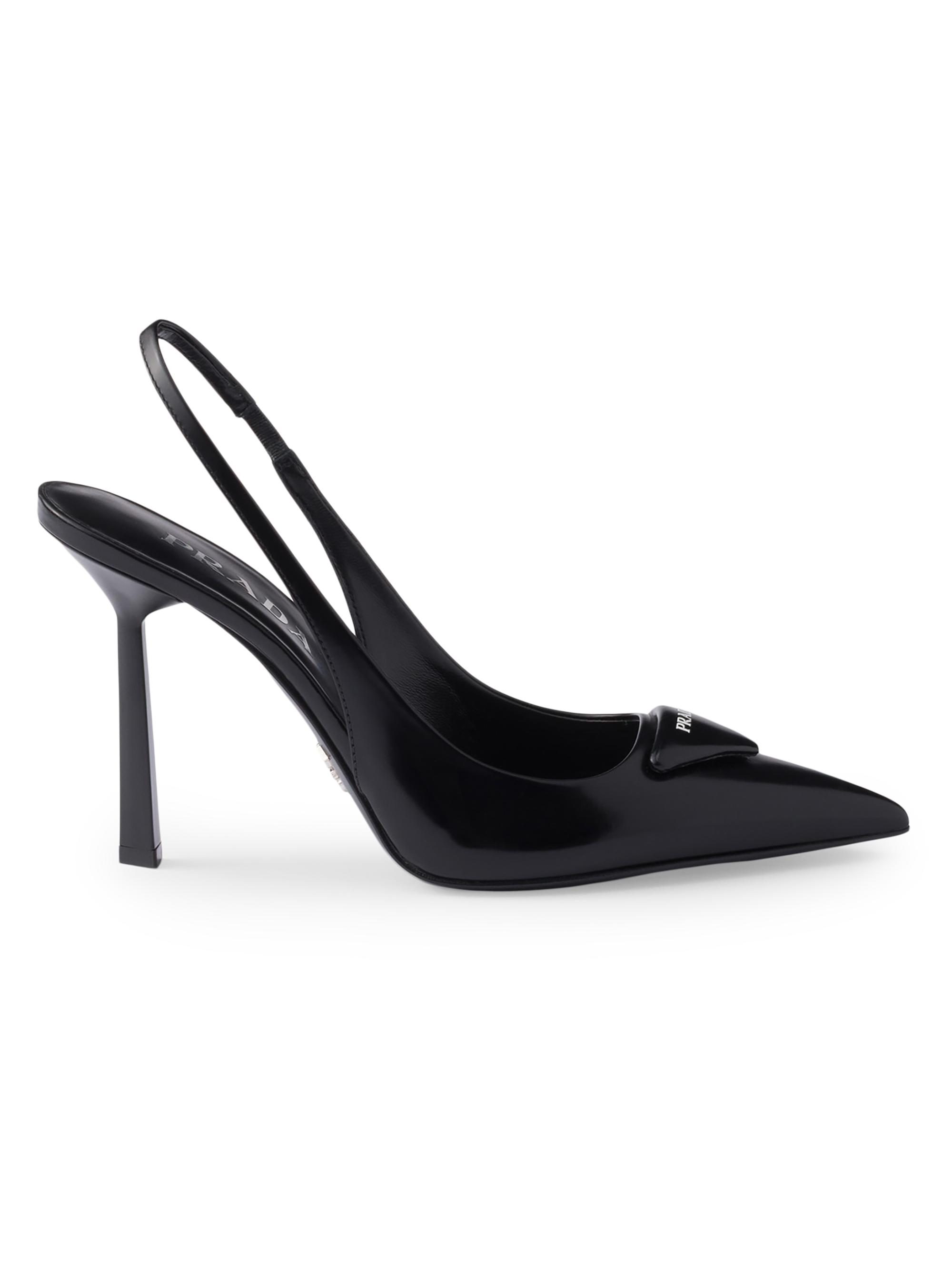Prada Brushed Leather Slingback Pumps | Saks Fifth Avenue