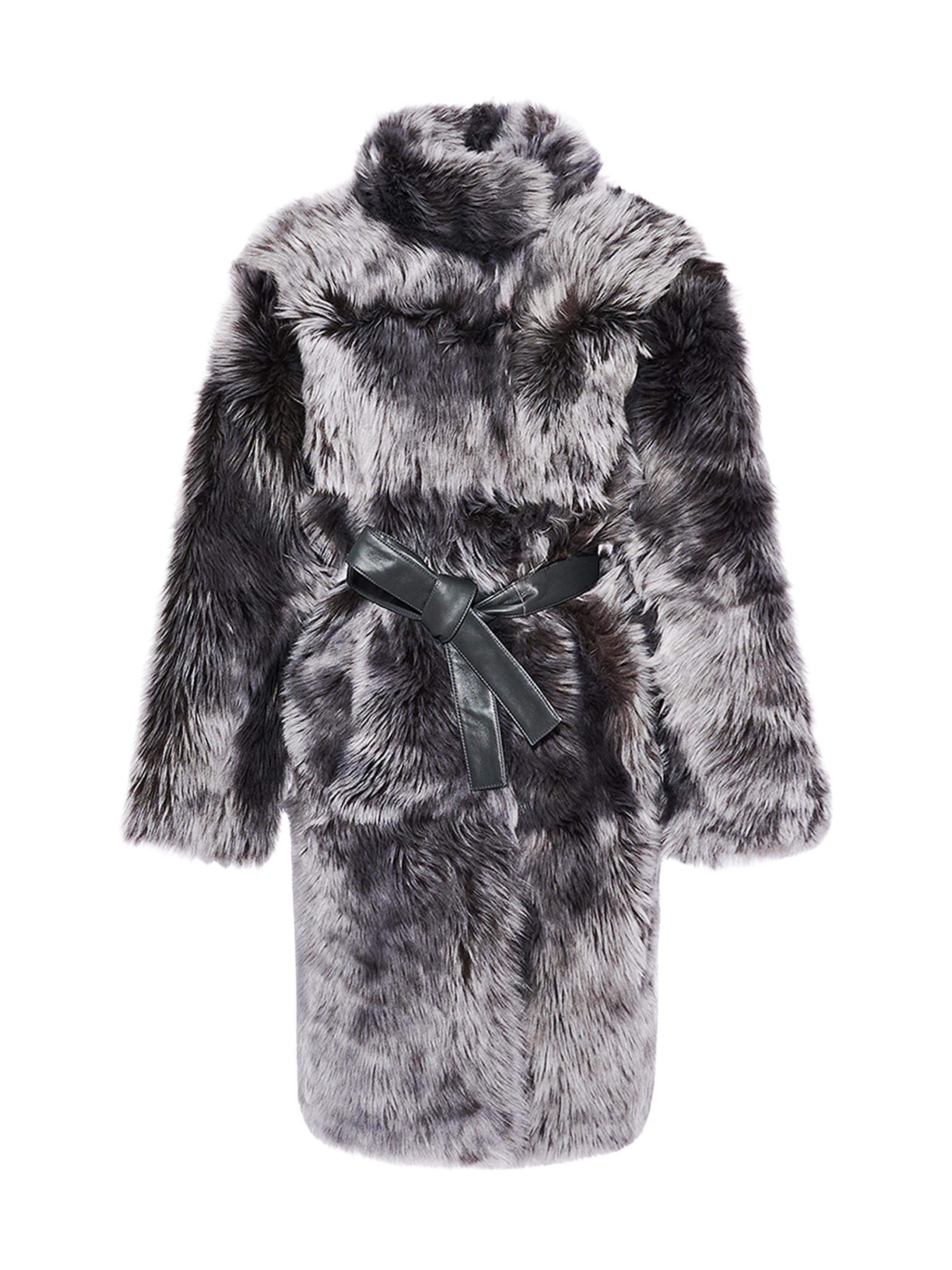 Yves Salomon Women's Manteau Reversible Shearling Coat - Asphalte