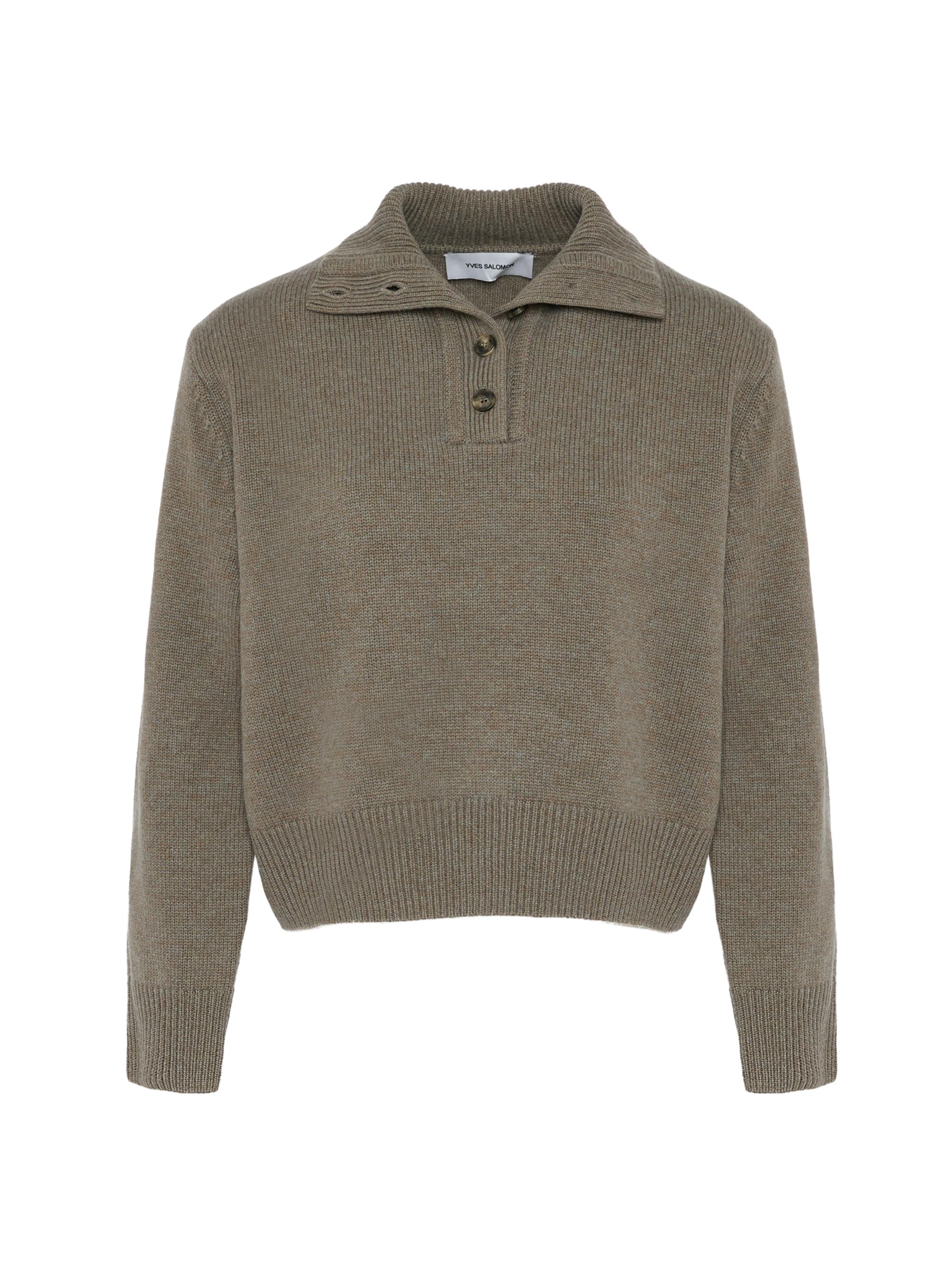 Yves Salomon Women's Wool-Cashmere Stand-Collar Sweater - Etretat