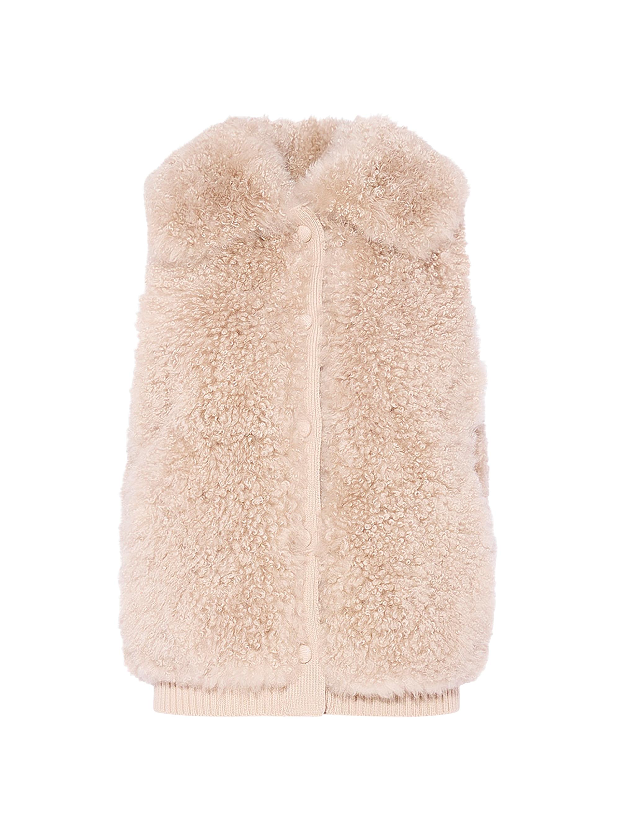 Yves Salomon Women's Shearling Button-Front Gilet - Ficelle