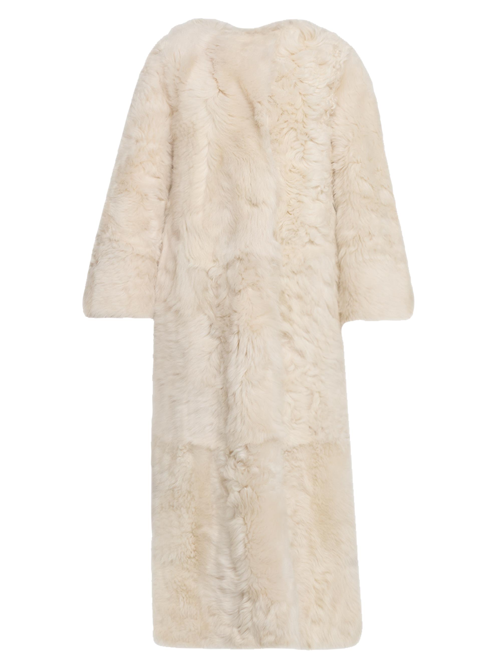 Yves Salomon Women's Reversible Shearling Coat - Meringue