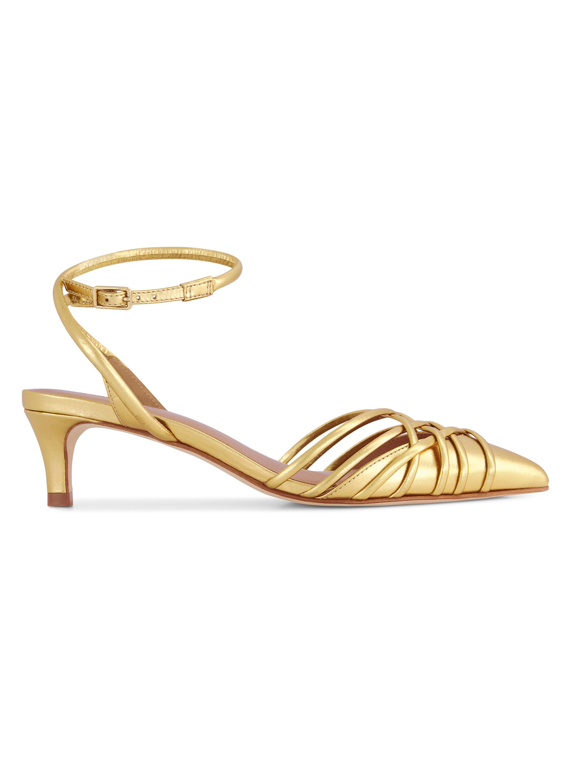 Bernardo Women's Minu Kitten Heel Pumps - Gold