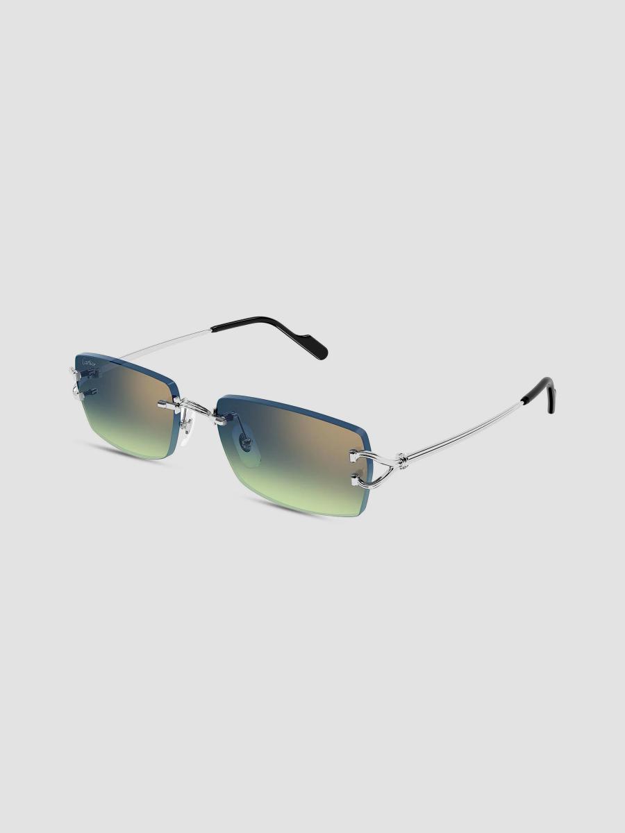 Cartier C Décor 56MM Rimless Rectangular Sunglasses | Saks Fifth Avenue