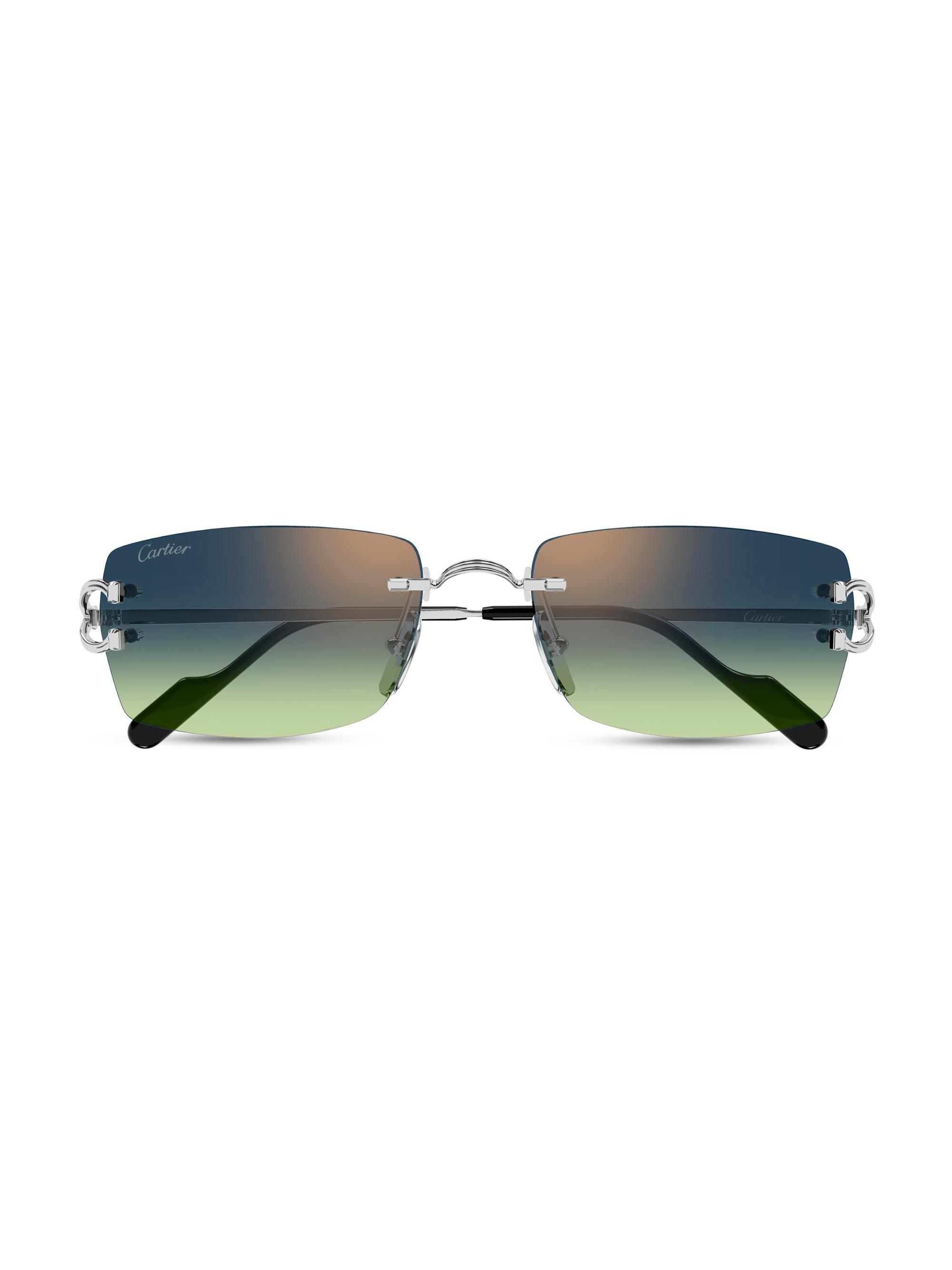 Cartier C Décor 56MM Rimless Rectangular Sunglasses | Saks Fifth