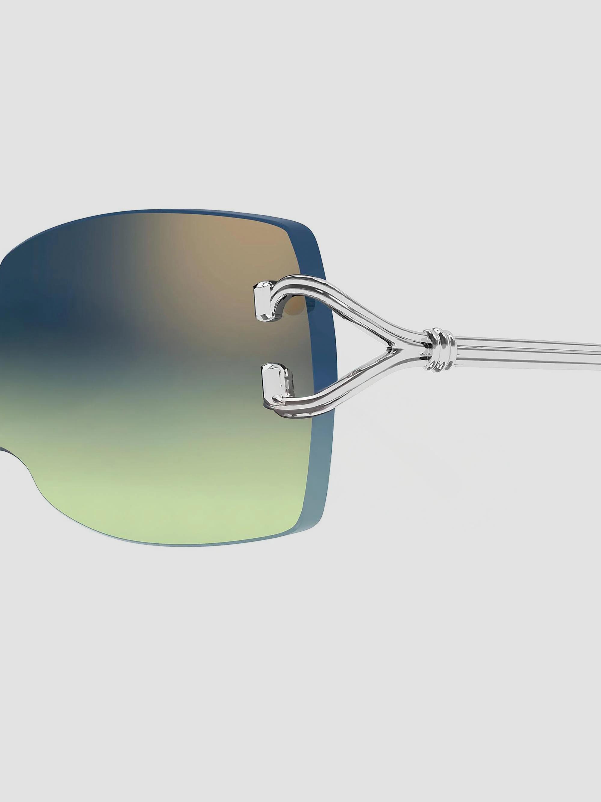Cartier C Décor 56MM Rimless Rectangular Sunglasses | Saks Fifth