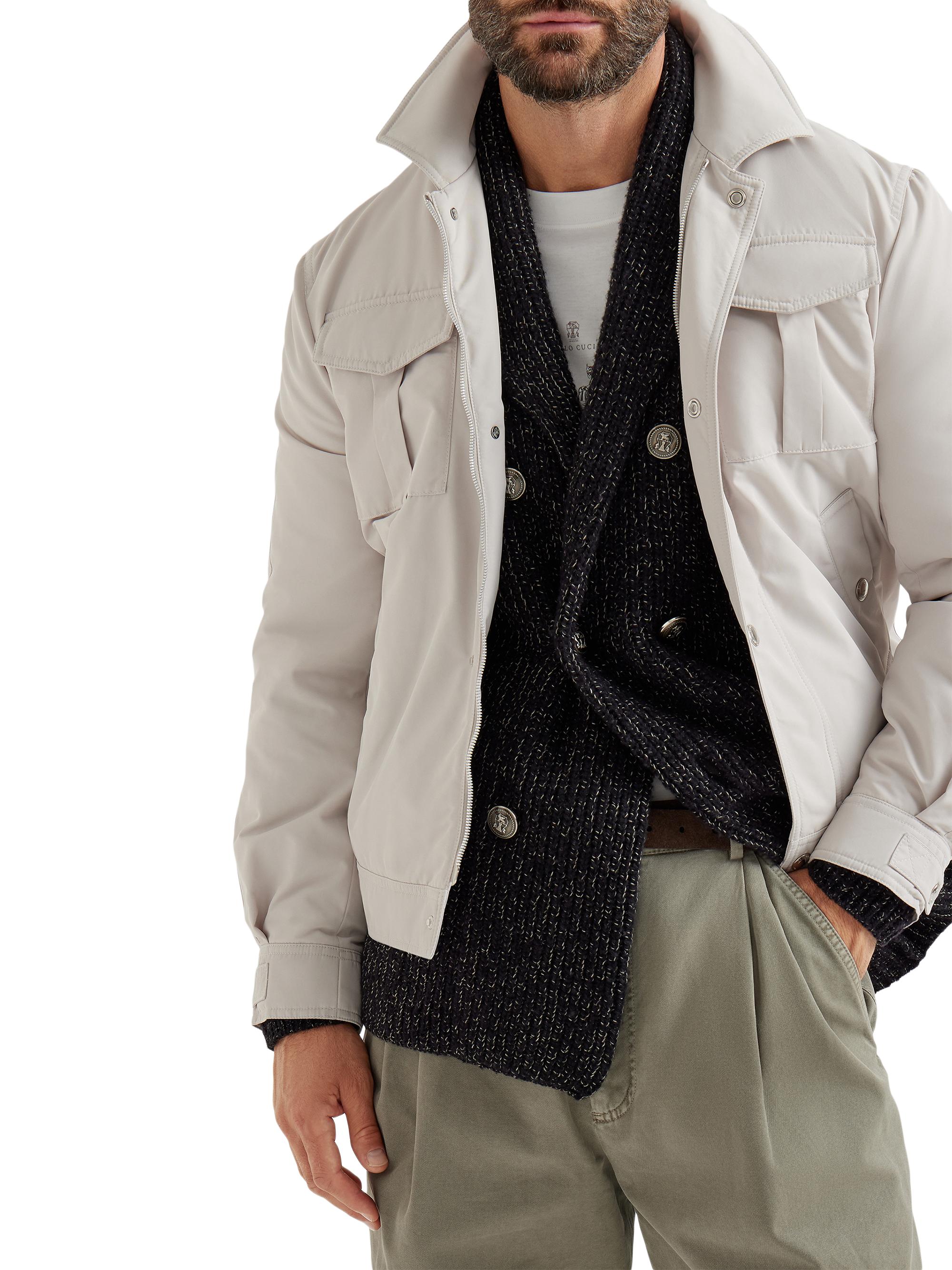 Brunello Cucinelli Men's Techno Satin Bomber Jacket -