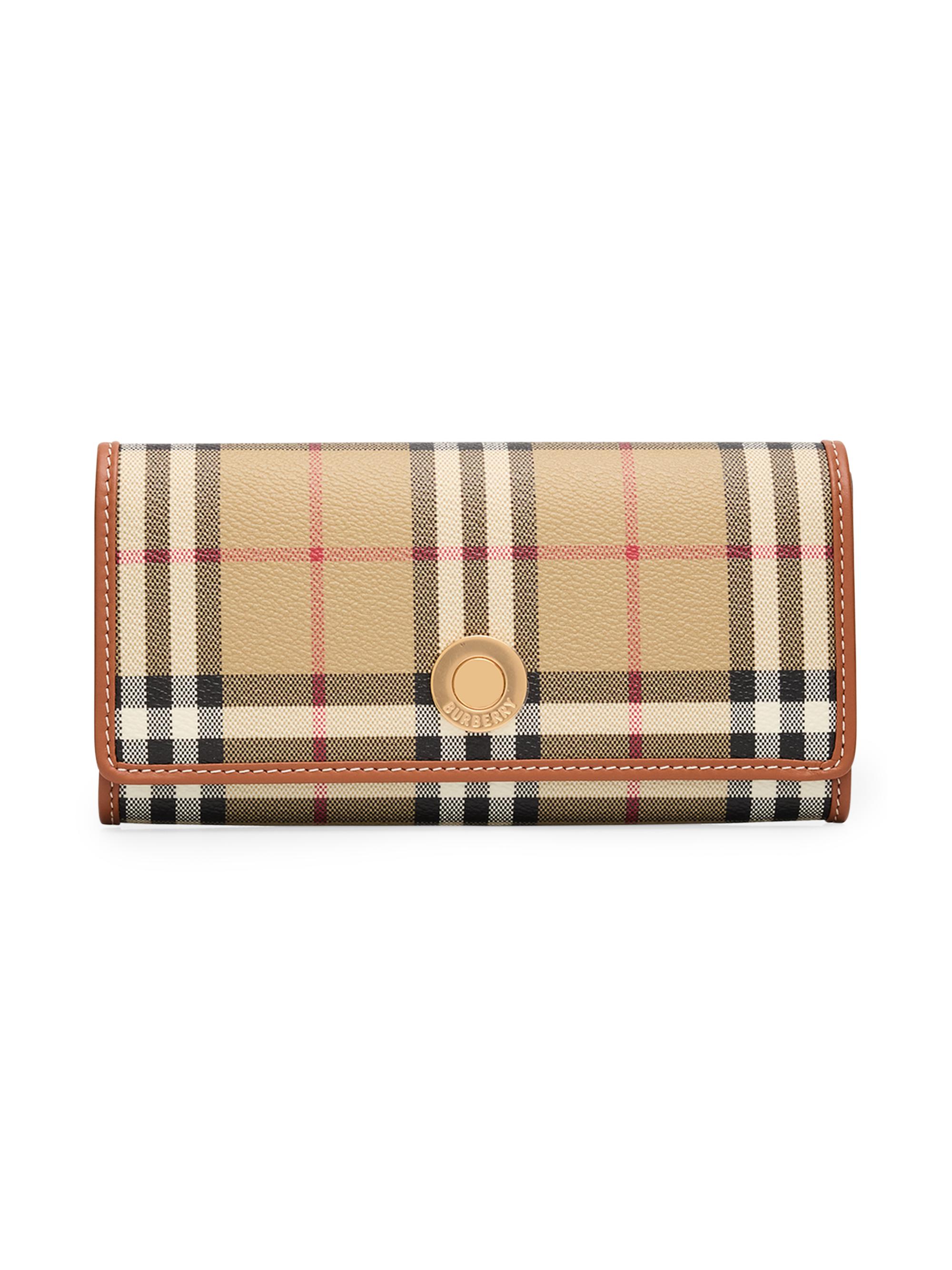 Burberry Halton Coated Check Continental Wallet | Saks Fifth Avenue