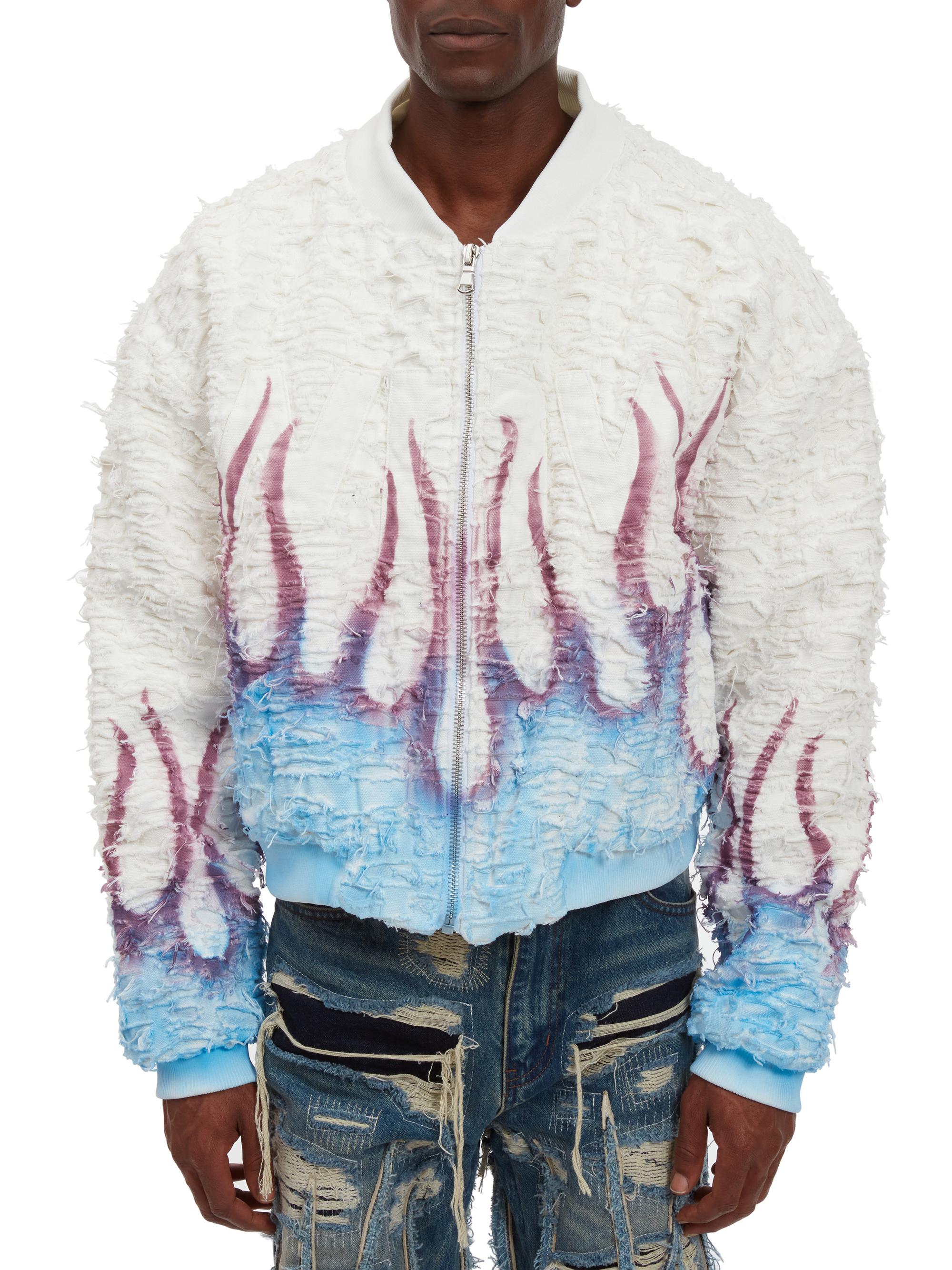 Who Decides War Men's Husk Flame Bomber Jacket - Cloud Multi